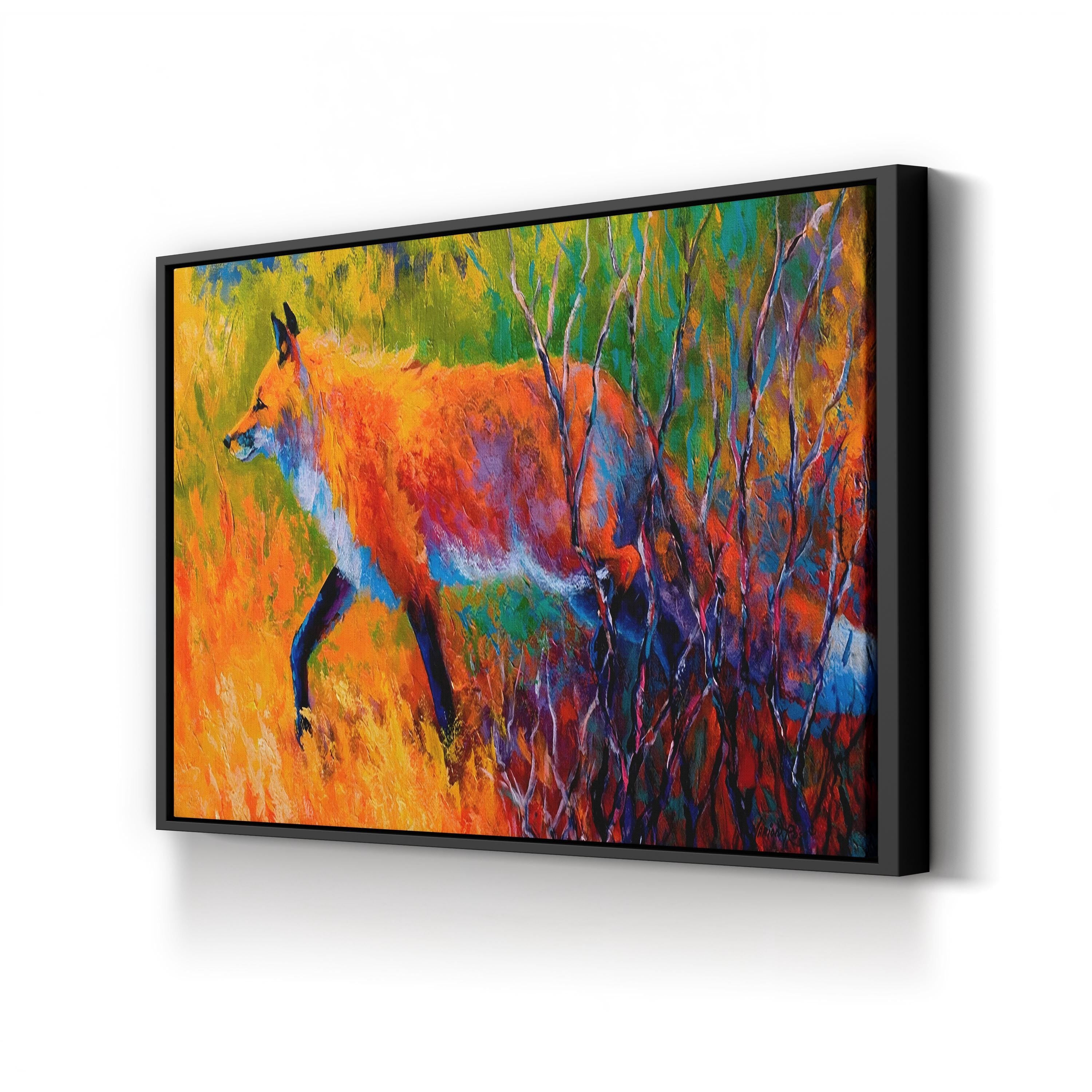 Foxy Colorful Wildlife Wall Art by Marion Rose