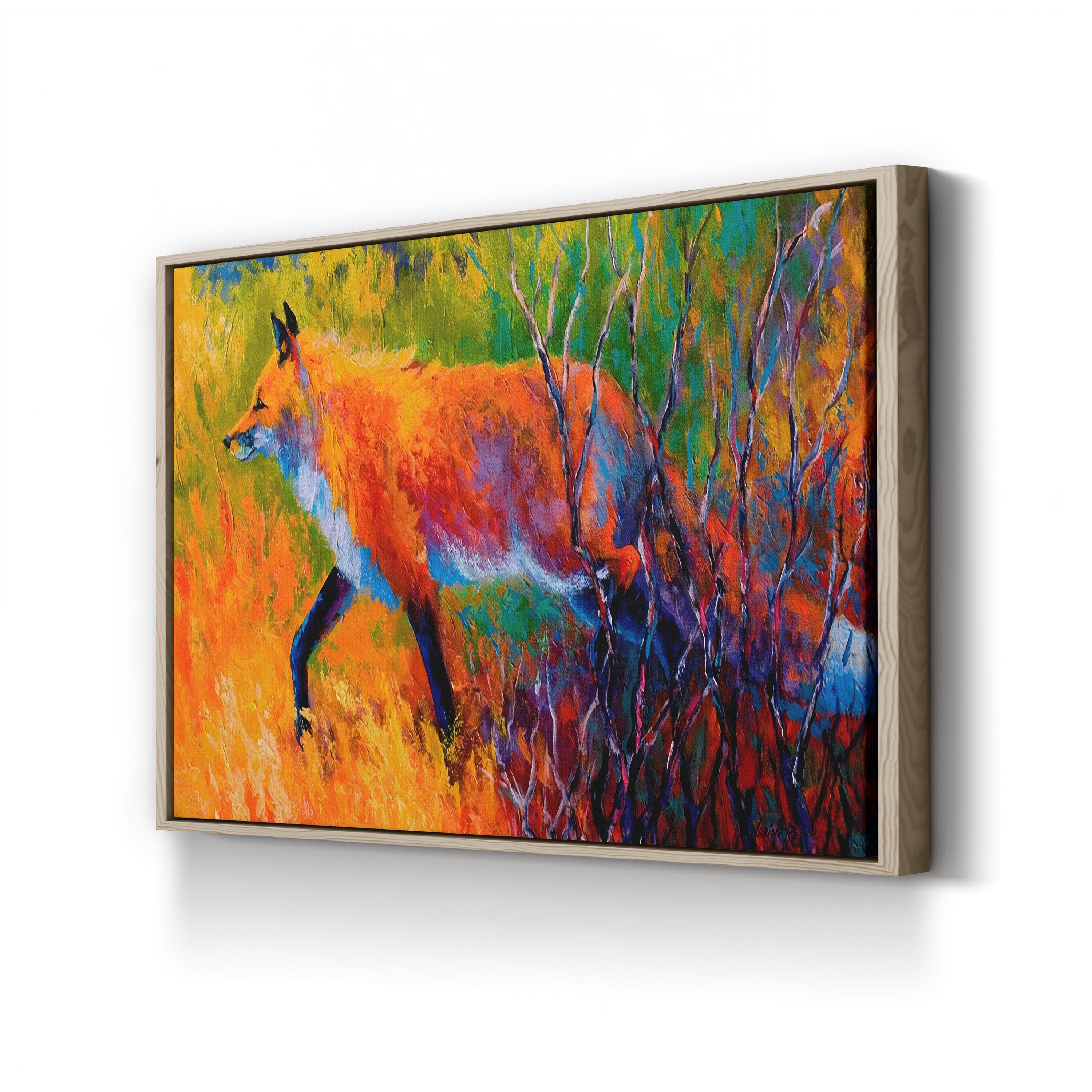 Foxy Colorful Wildlife Wall Art by Marion Rose