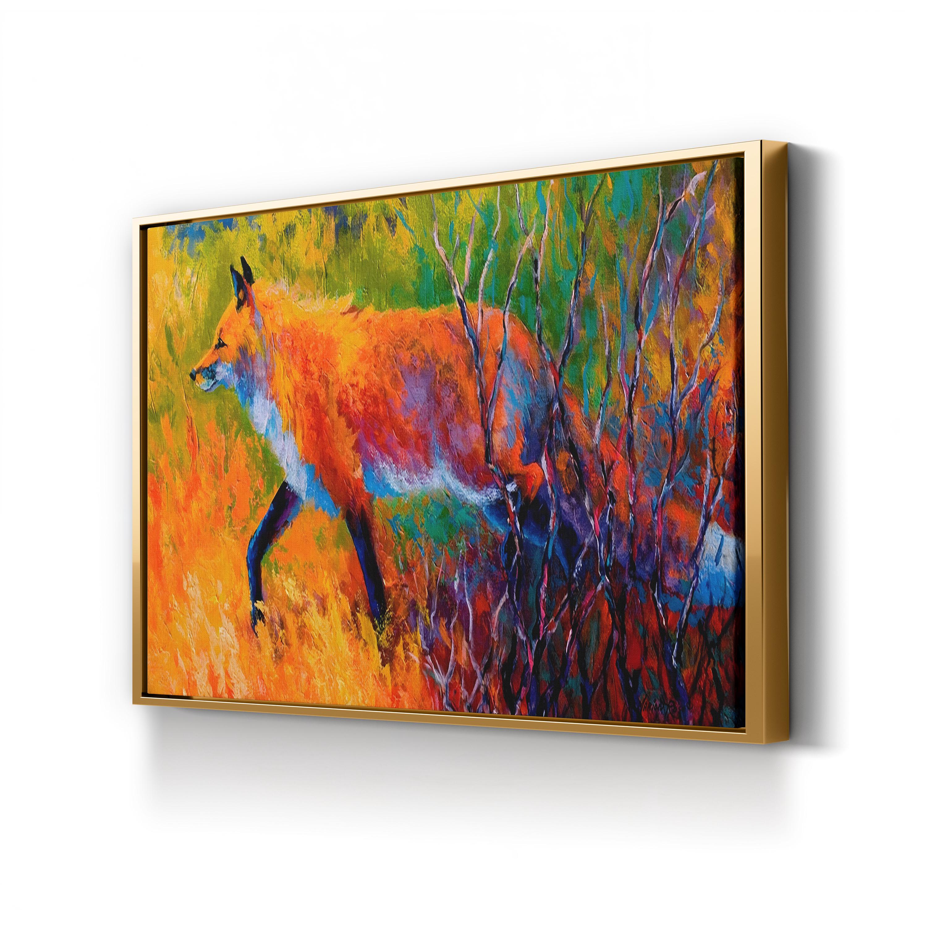 Foxy Colorful Wildlife Wall Art by Marion Rose