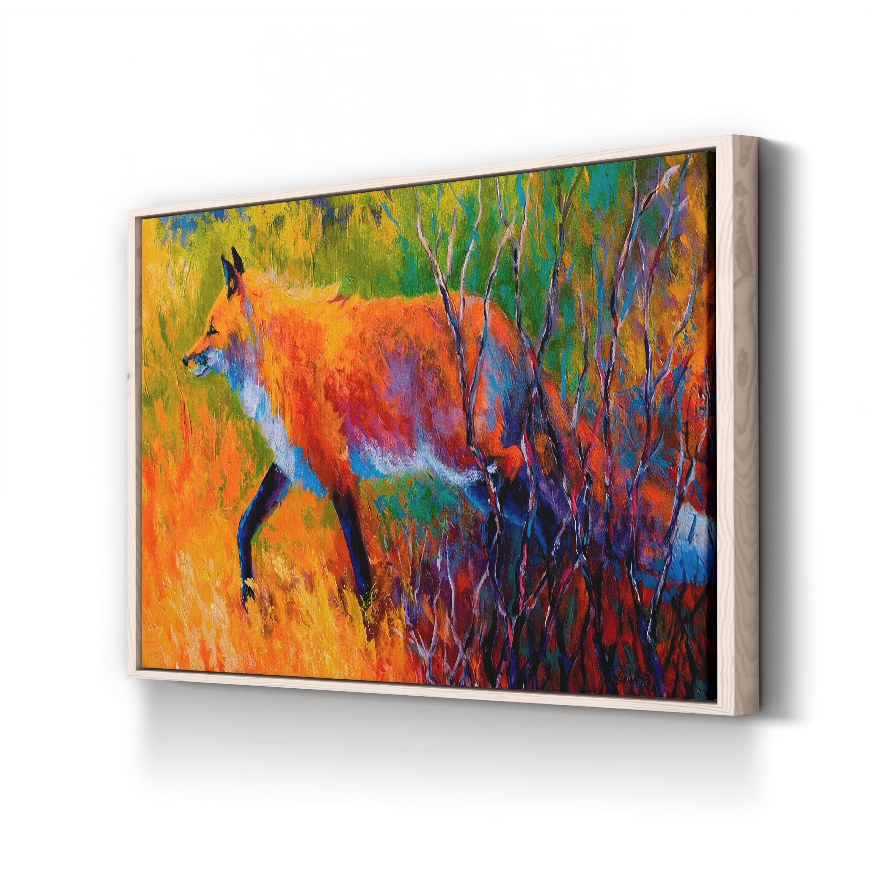 Foxy Colorful Wildlife Wall Art by Marion Rose