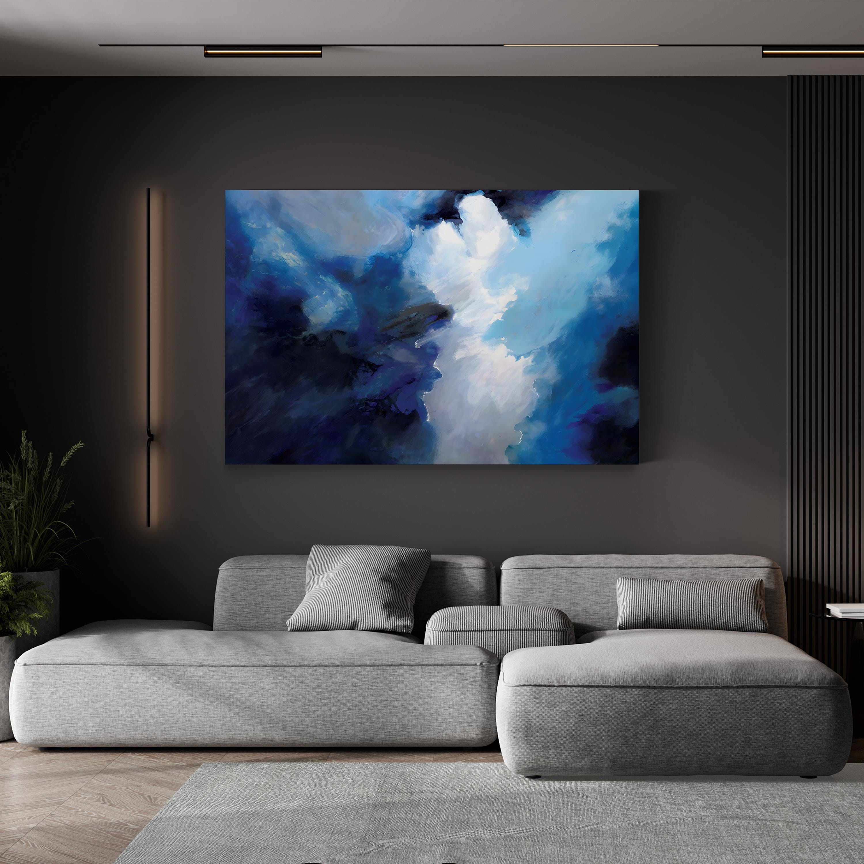 Gathering Storm Clouds Wall Art – Abstract Atmosphere | Contemporary Cloudscape Canvas Print