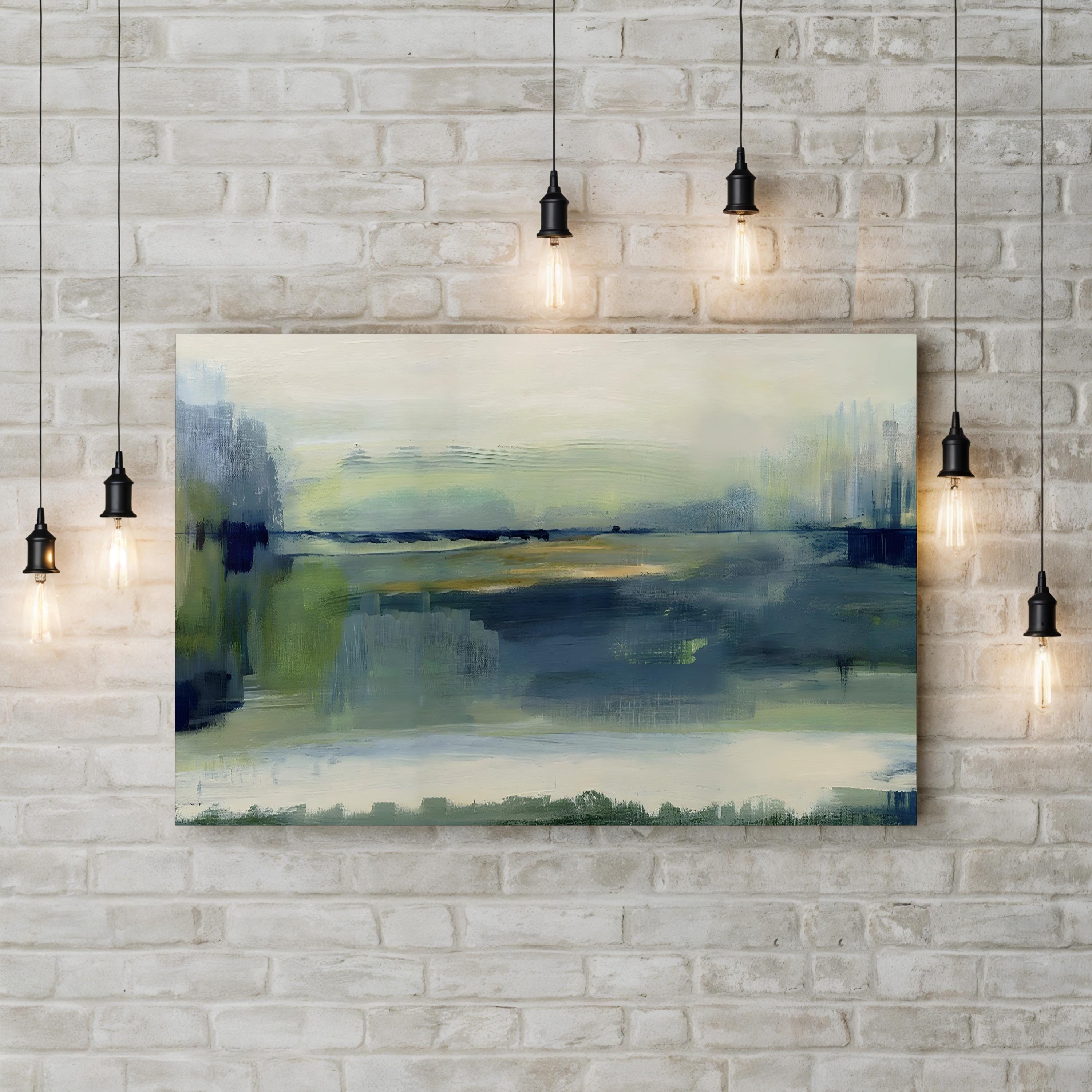 Glistening Meadow Wall Art | Contemporary Abstract Meadow Landscape Canvas by Susan Jill