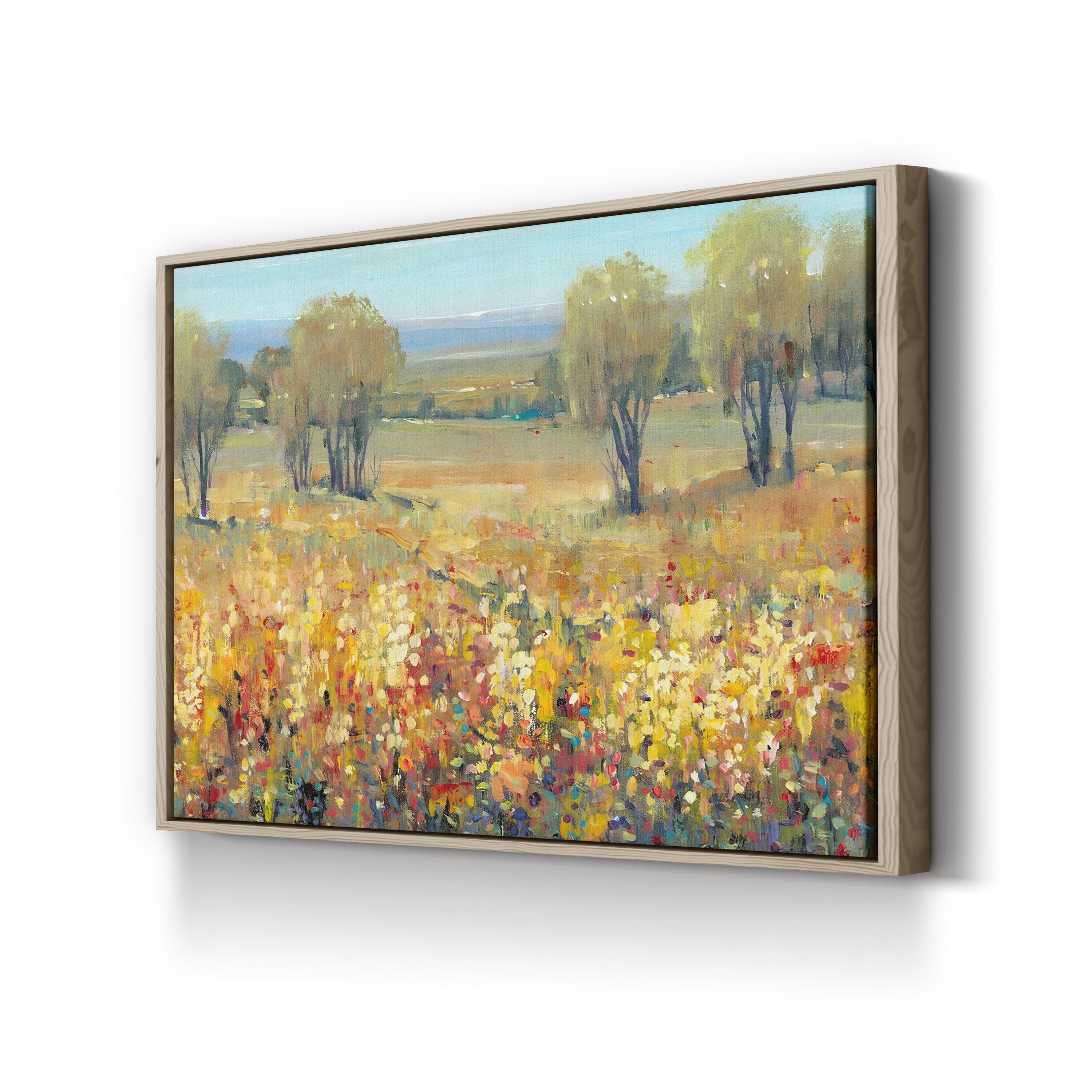 Golden Fields II – Framed Contemporary Landscape Canvas Art by Tim O’Toole