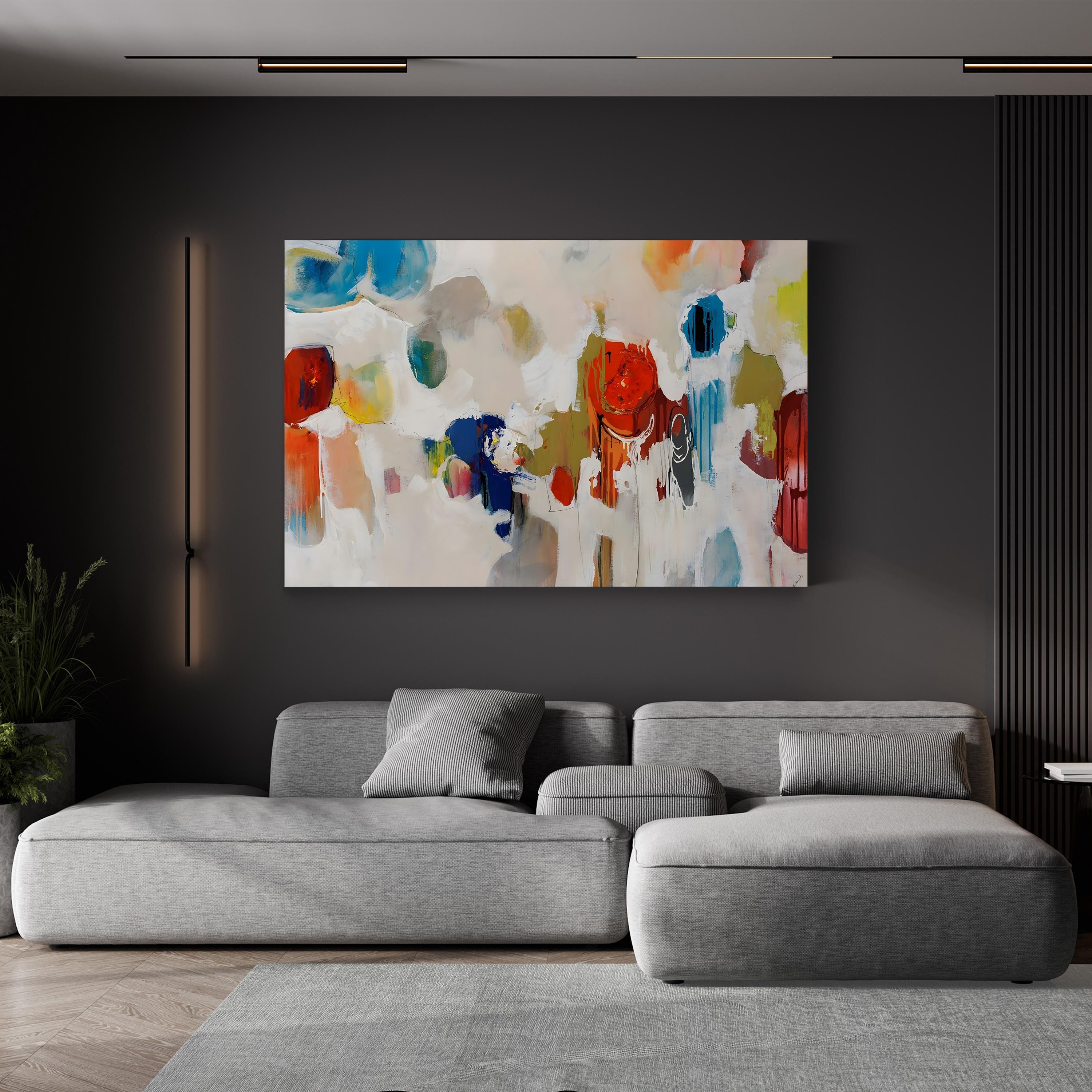Gum Drop – Framed Contemporary Abstract Canvas Art by Sydney Edmunds