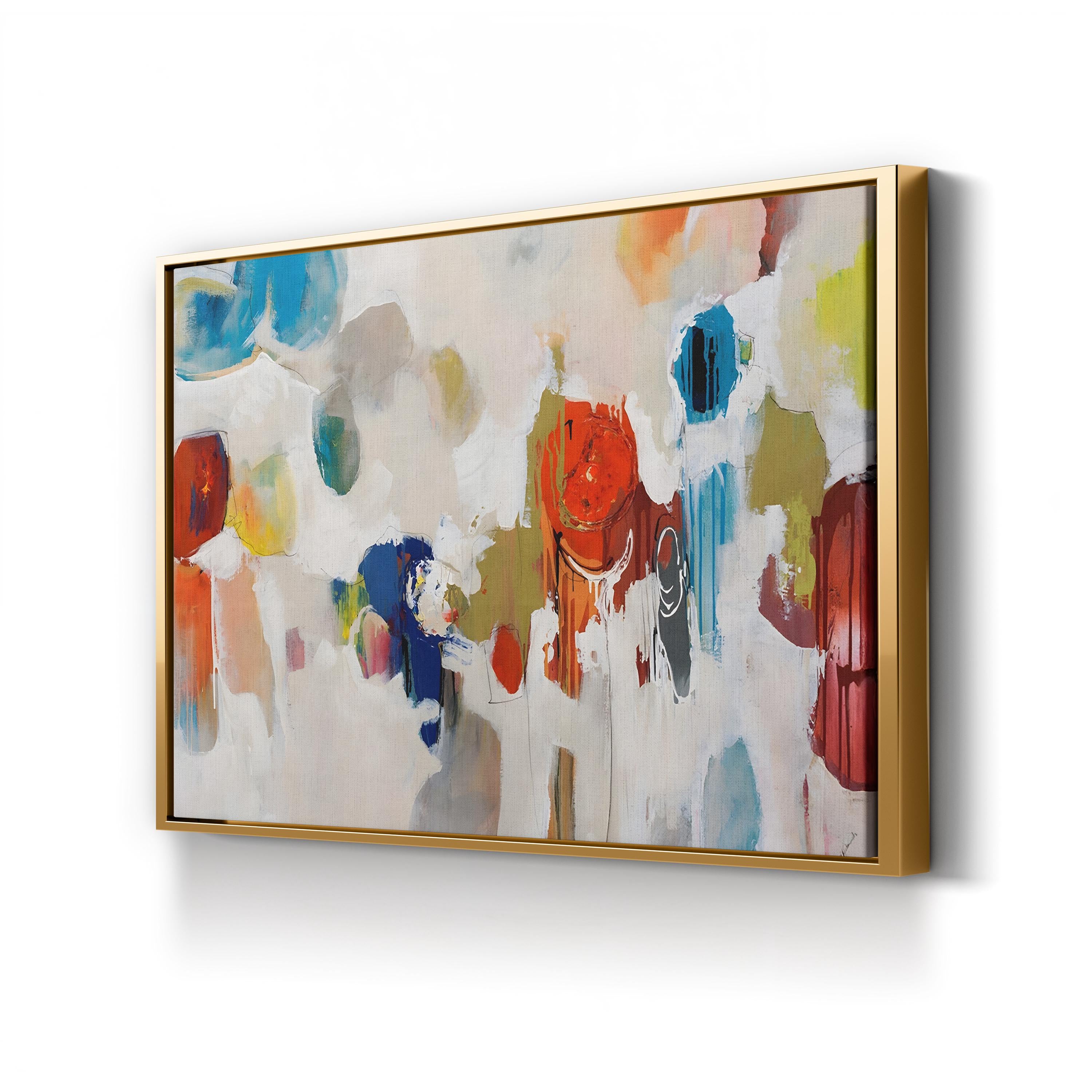 Gum Drop – Framed Contemporary Abstract Canvas Art by Sydney Edmunds