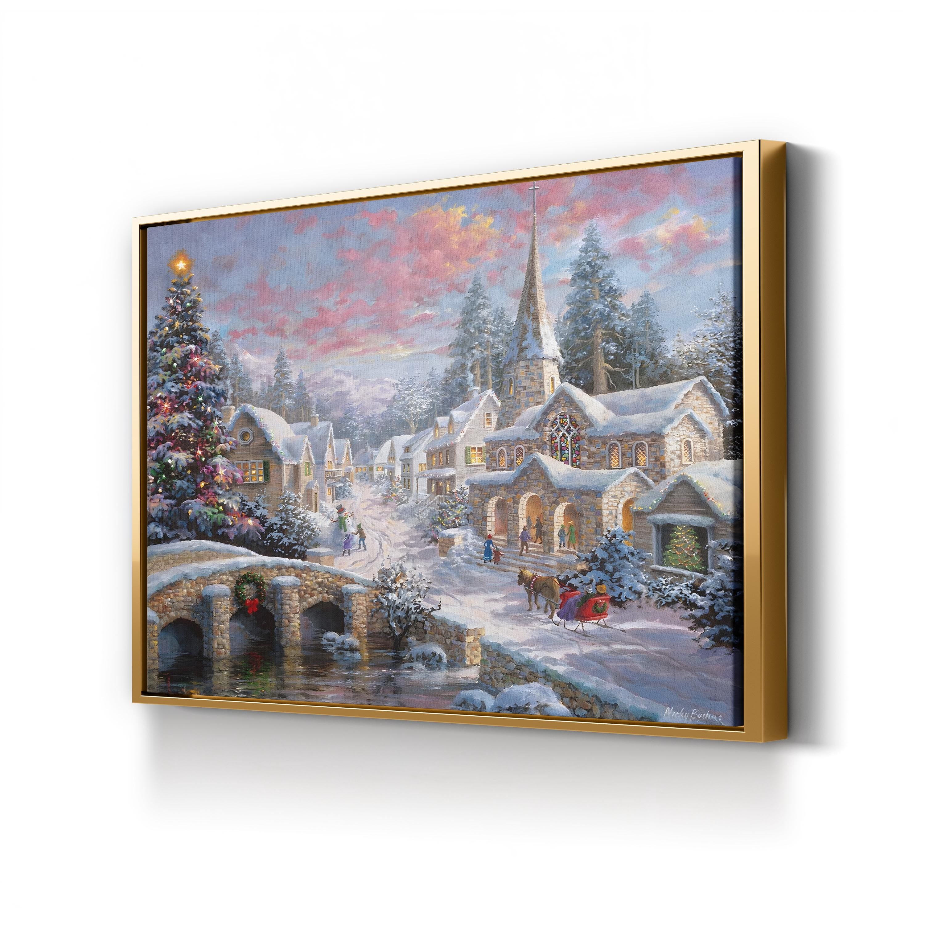 Heaven On Earth Picturesque Christmas Wall Art by Nicky Boehme