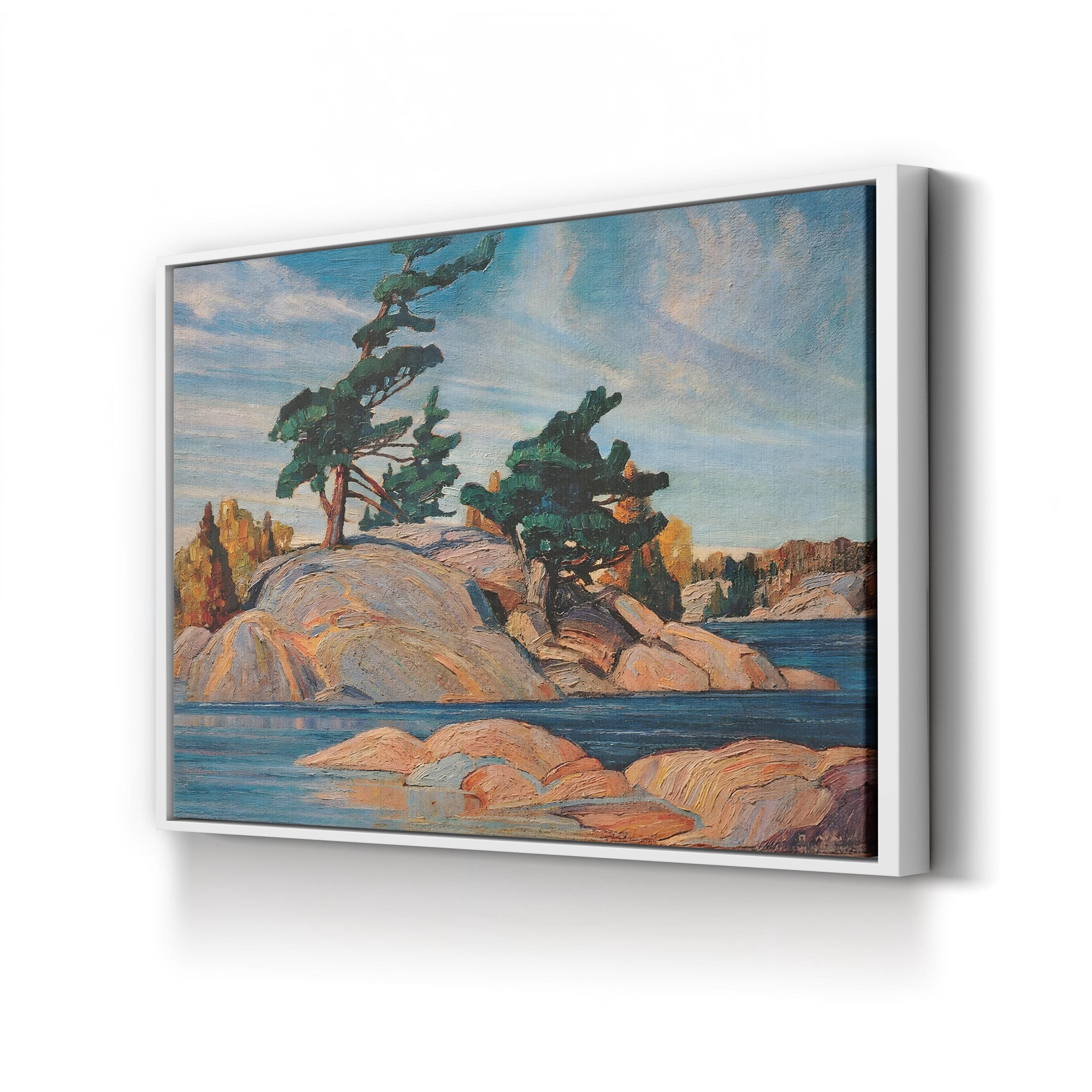 Island Georgian Bay Canvas Art – Franklin Carmichael Tranquil Canadian Seascape Print