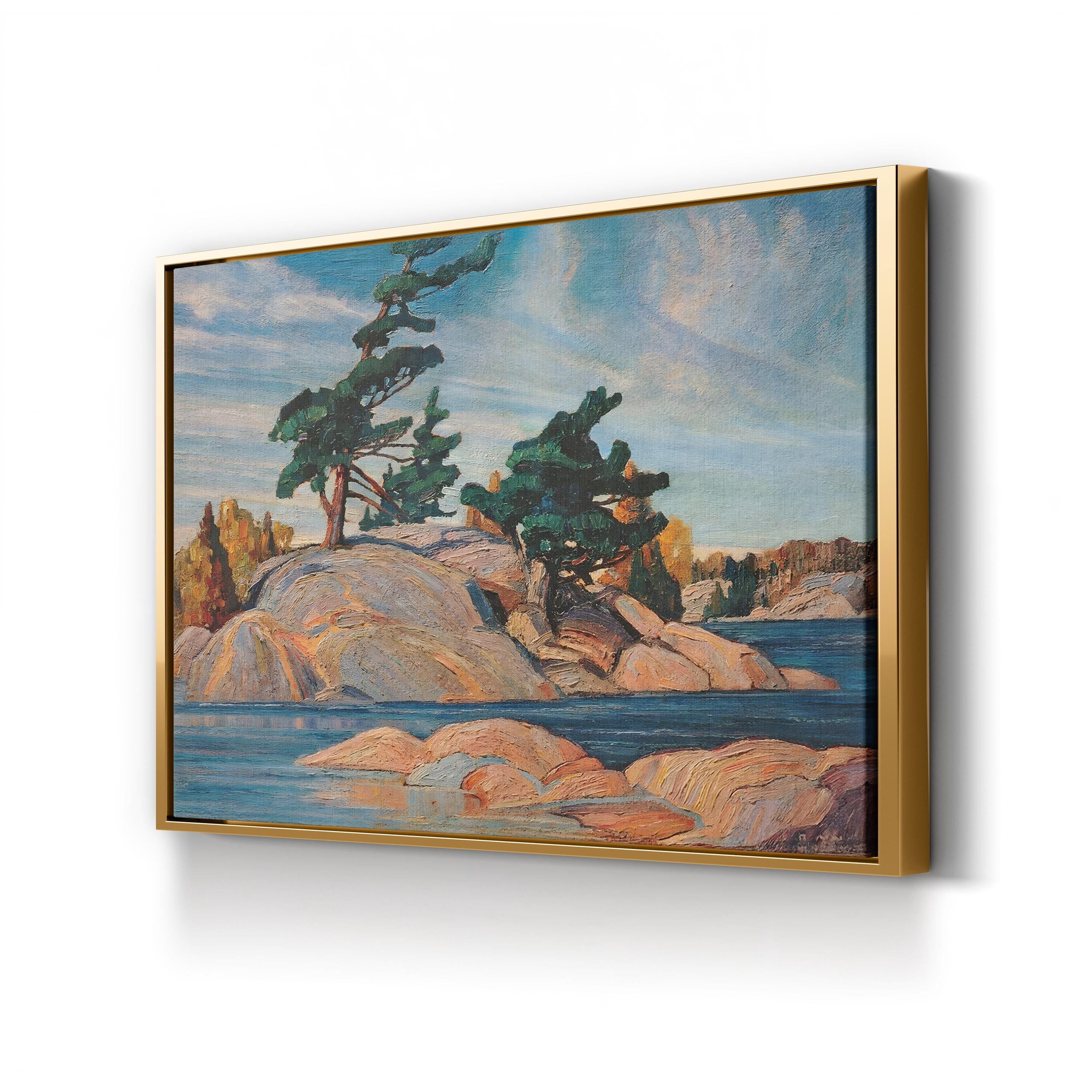 Island Georgian Bay Canvas Art – Franklin Carmichael Tranquil Canadian Seascape Print