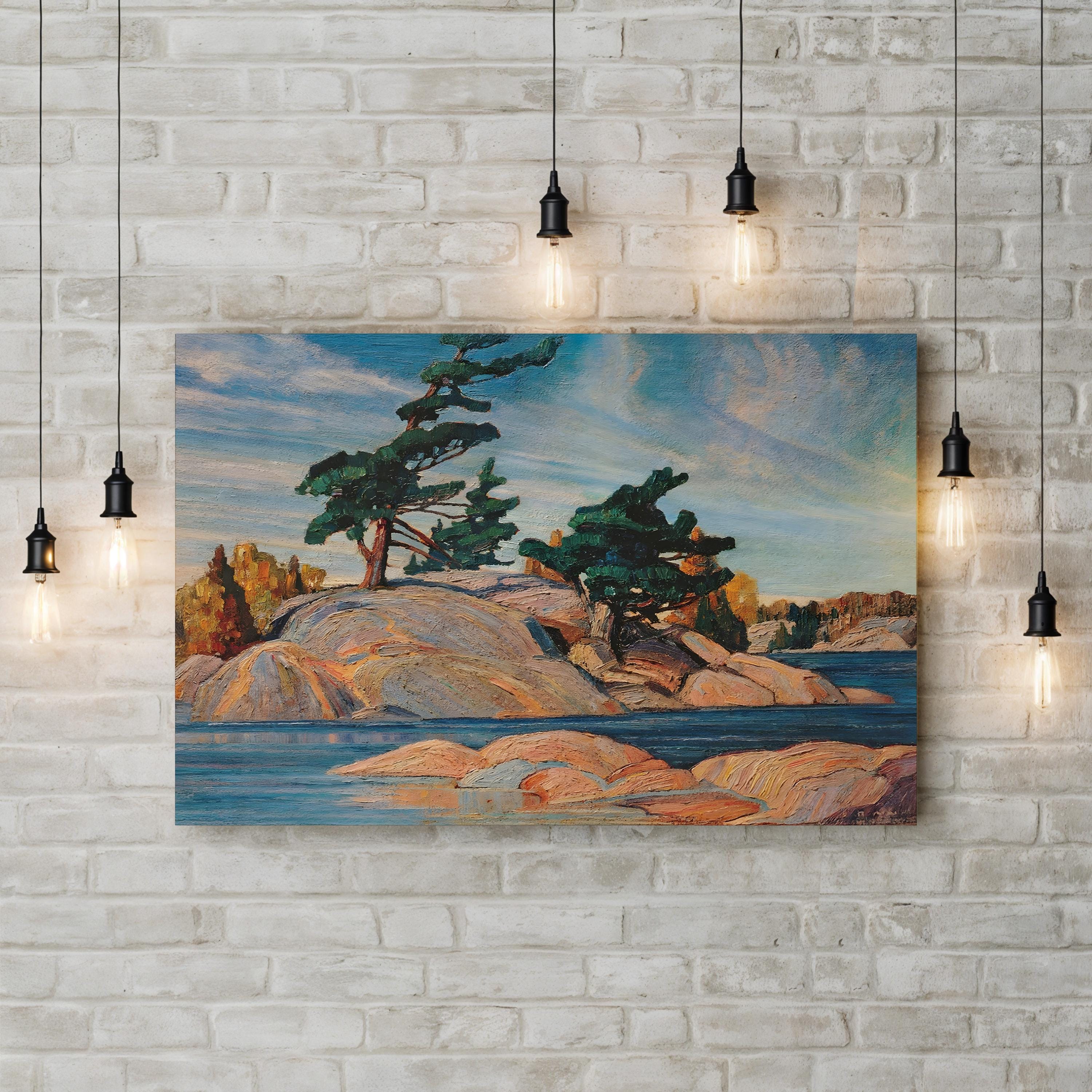 Island Georgian Bay Canvas Art – Franklin Carmichael Tranquil Canadian Seascape Print