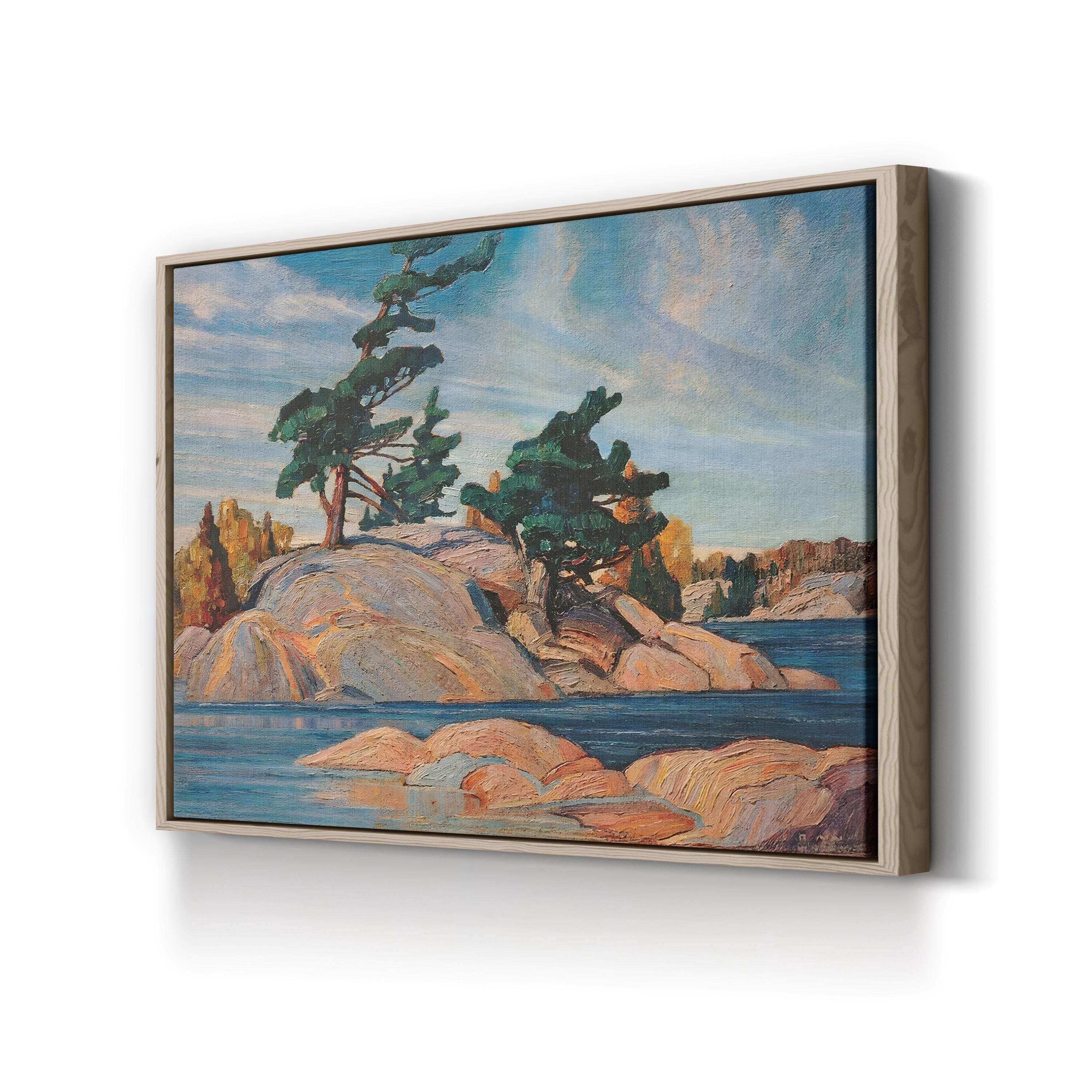 Island Georgian Bay Canvas Art – Franklin Carmichael Tranquil Canadian Seascape Print