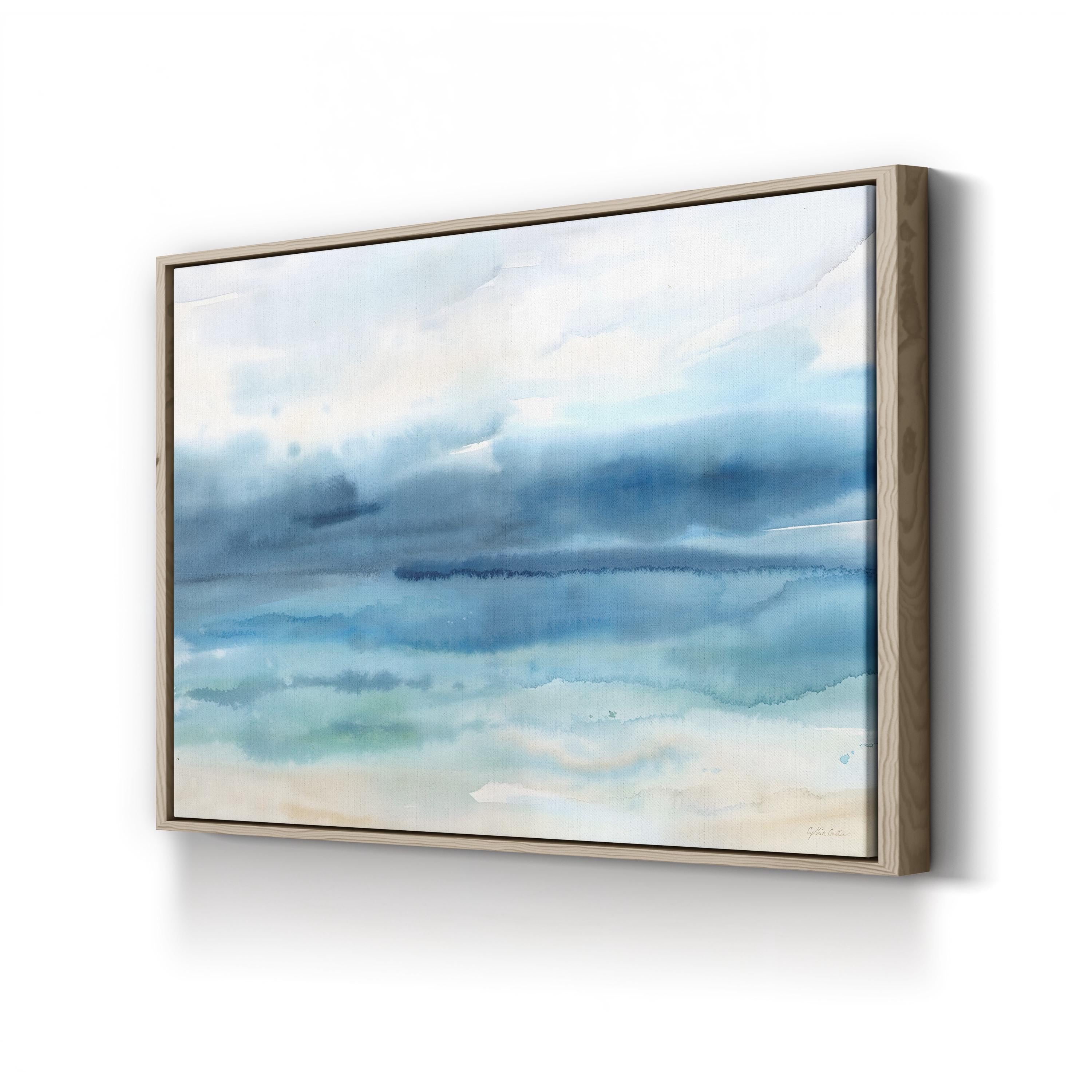 Indigo Seascape Canvas Art: Deep Blue Ocean Painting by Cynthia Coulter