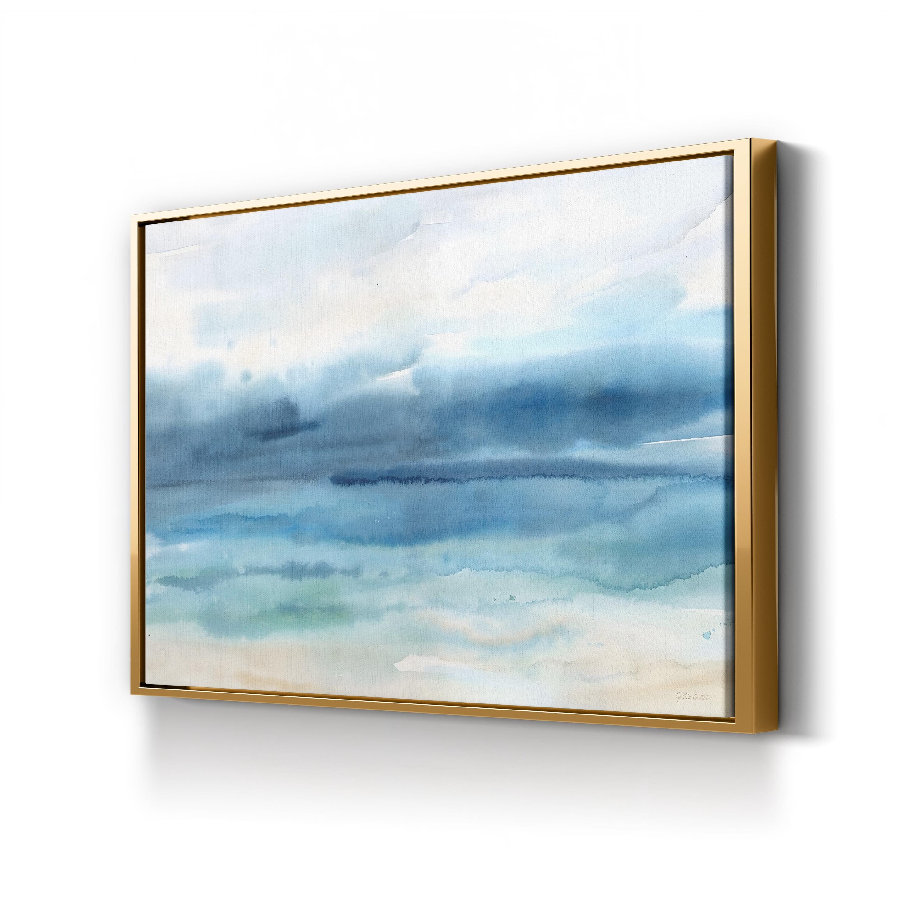 Indigo Seascape Canvas Art: Deep Blue Ocean Painting by Cynthia Coulter