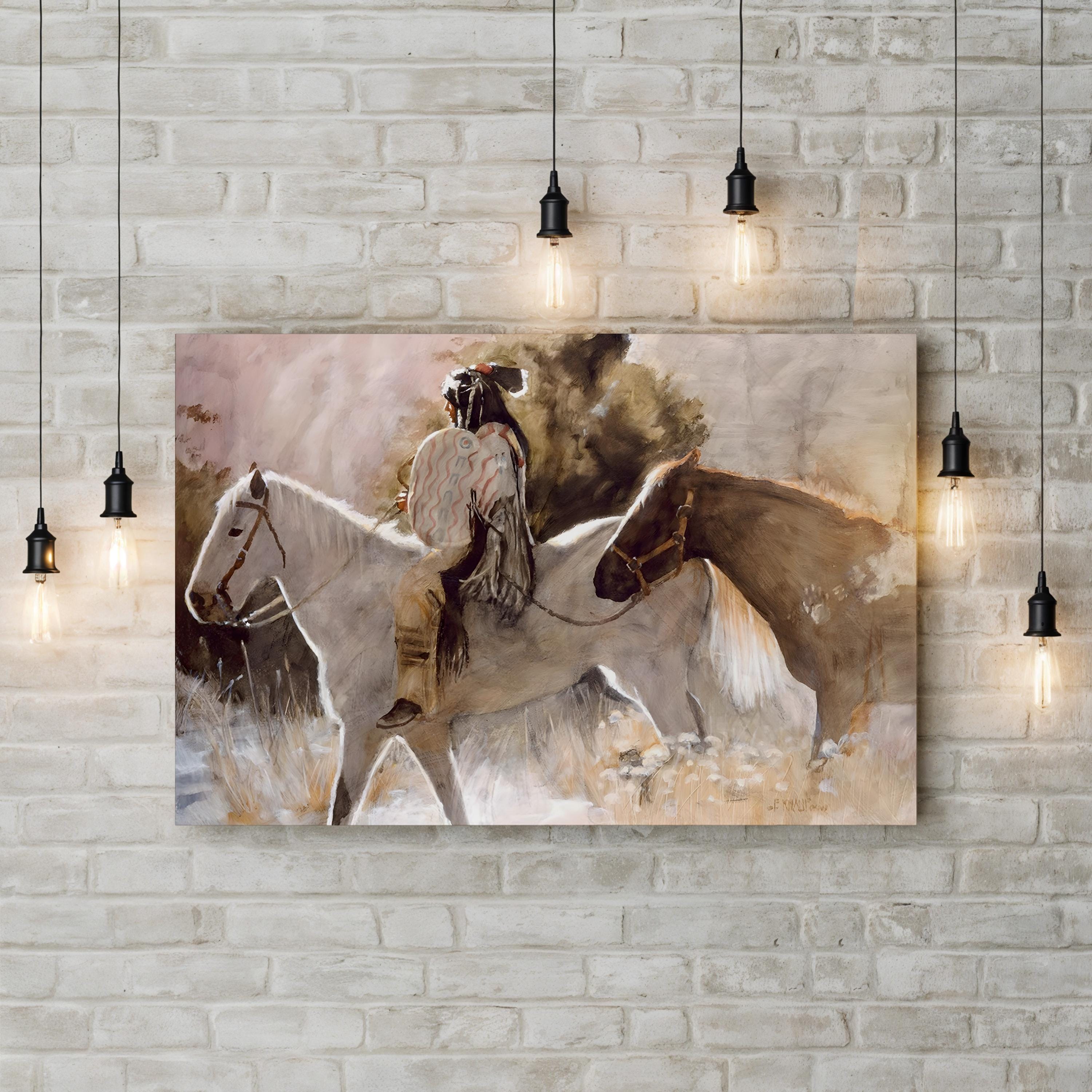 In the Lead, Native American Western Horse Wall Art by J.E. Knauf