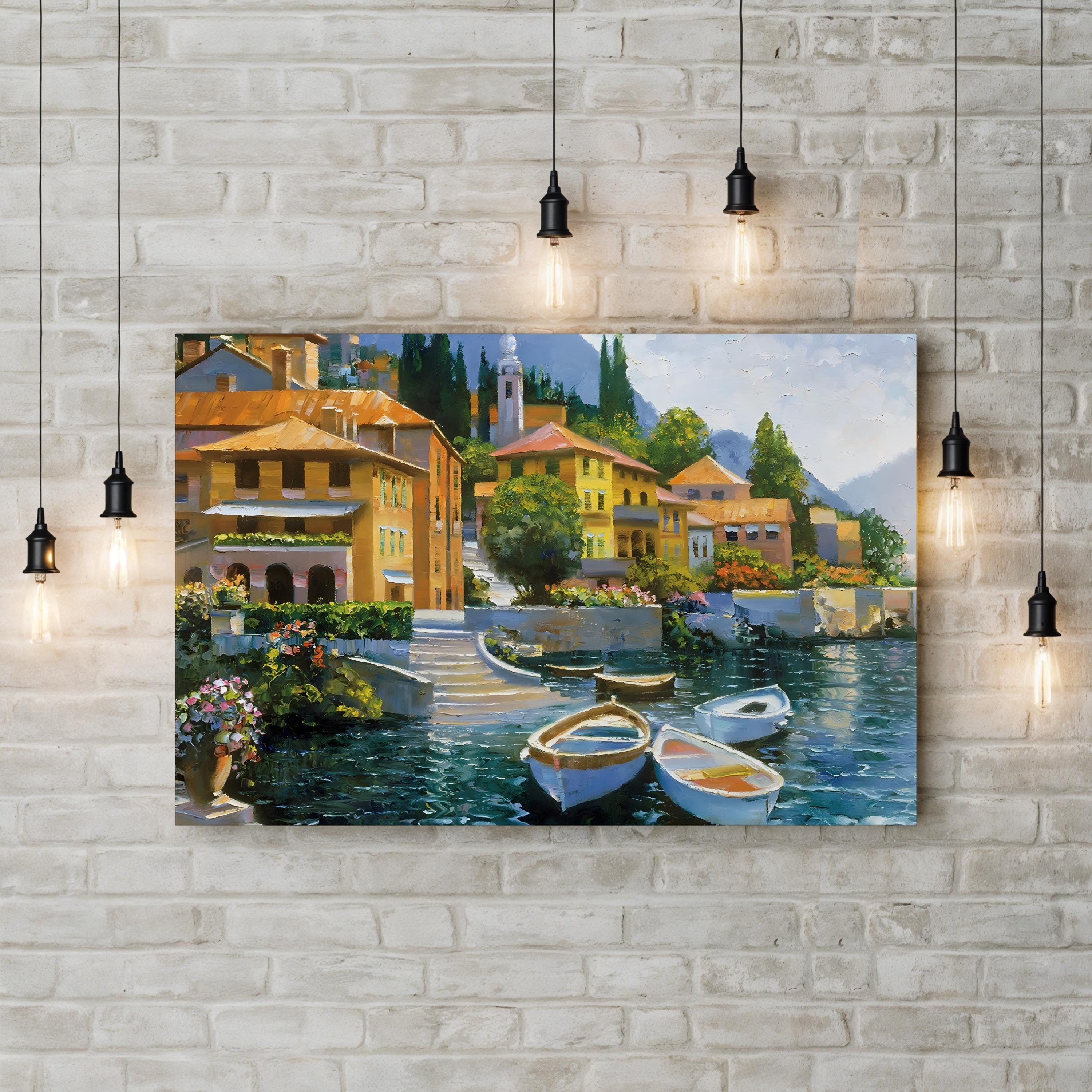Lake Como Landing, Lake Como, Lombardy, Italy Wall Art by Howard Behrens