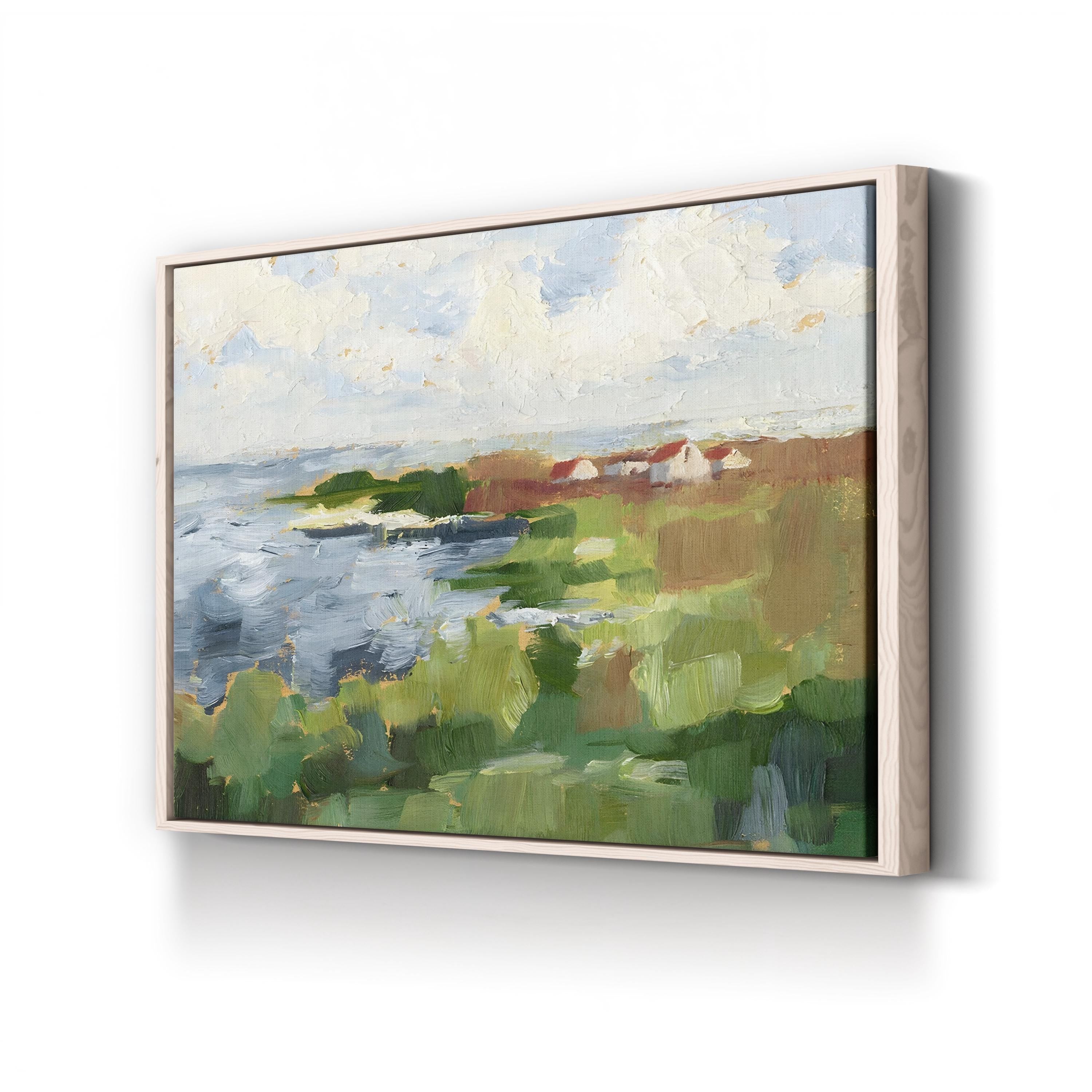 Lakeside Cottages II by Ethan Harper canvas print in Natural Frame Canvas