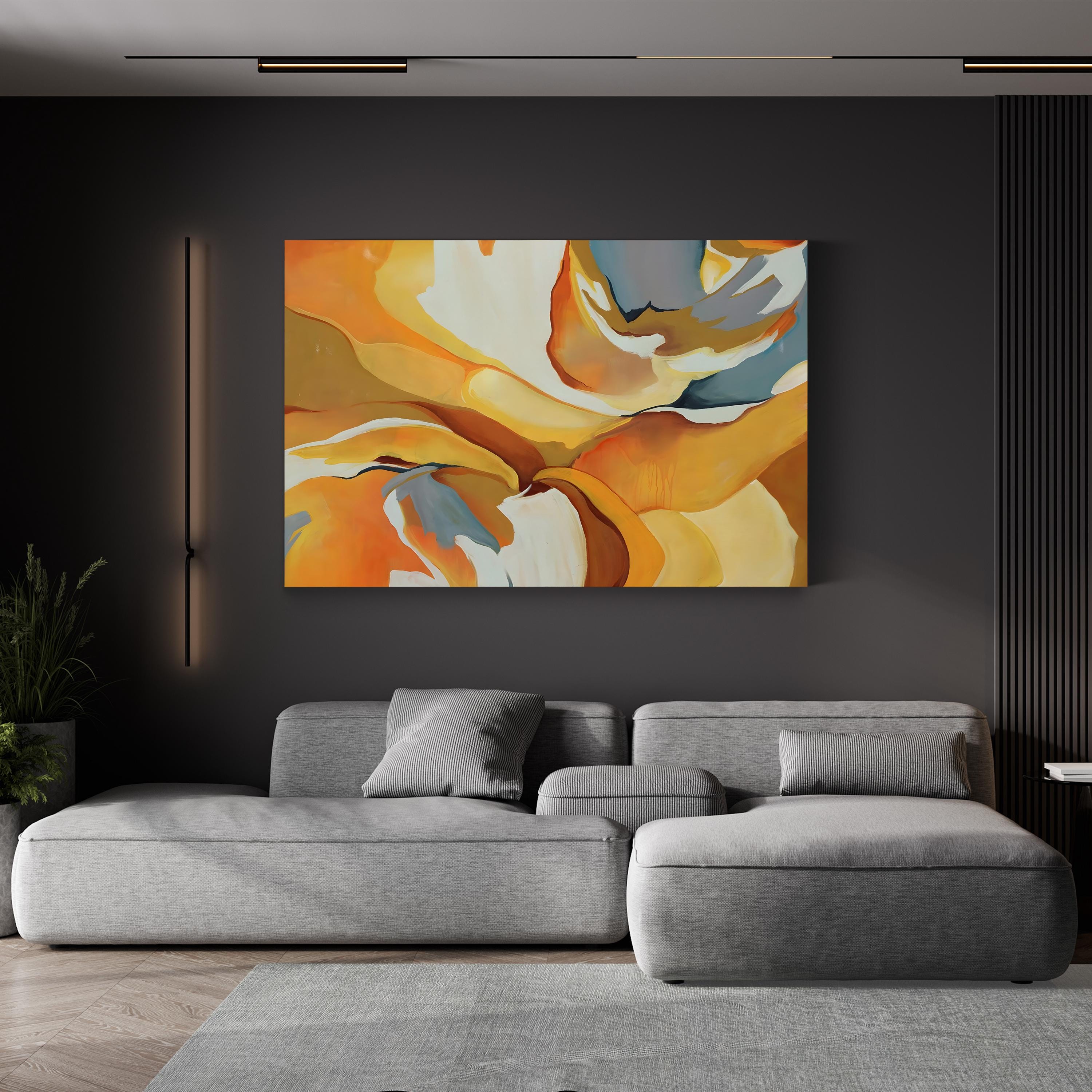 Lemon Poppyseed – Contemporary Abstract Canvas Wall Art by Sydney Edmunds