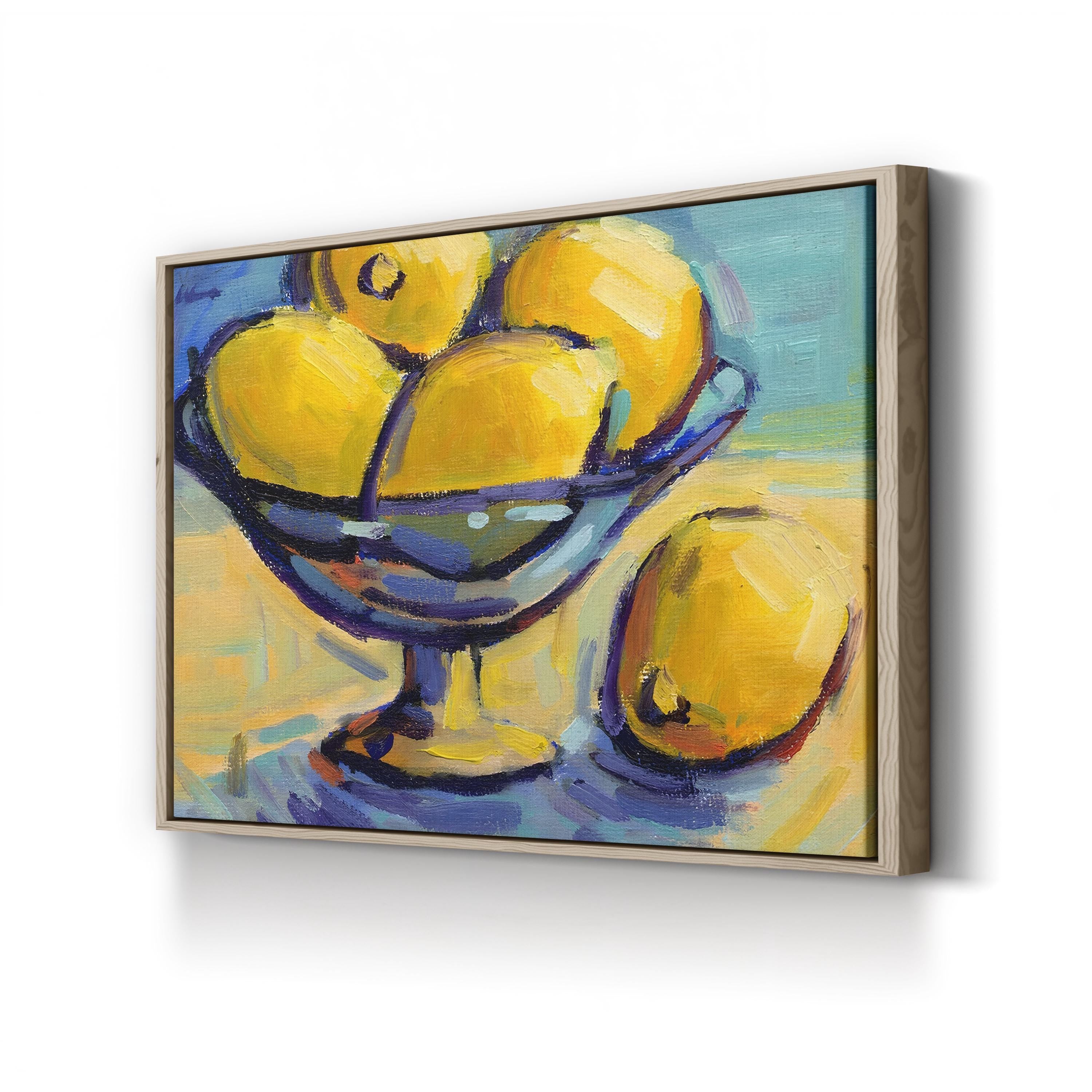 Lemons 2 Wall Art by Konnie Kim | Contemporary Abstract Citrus Painting