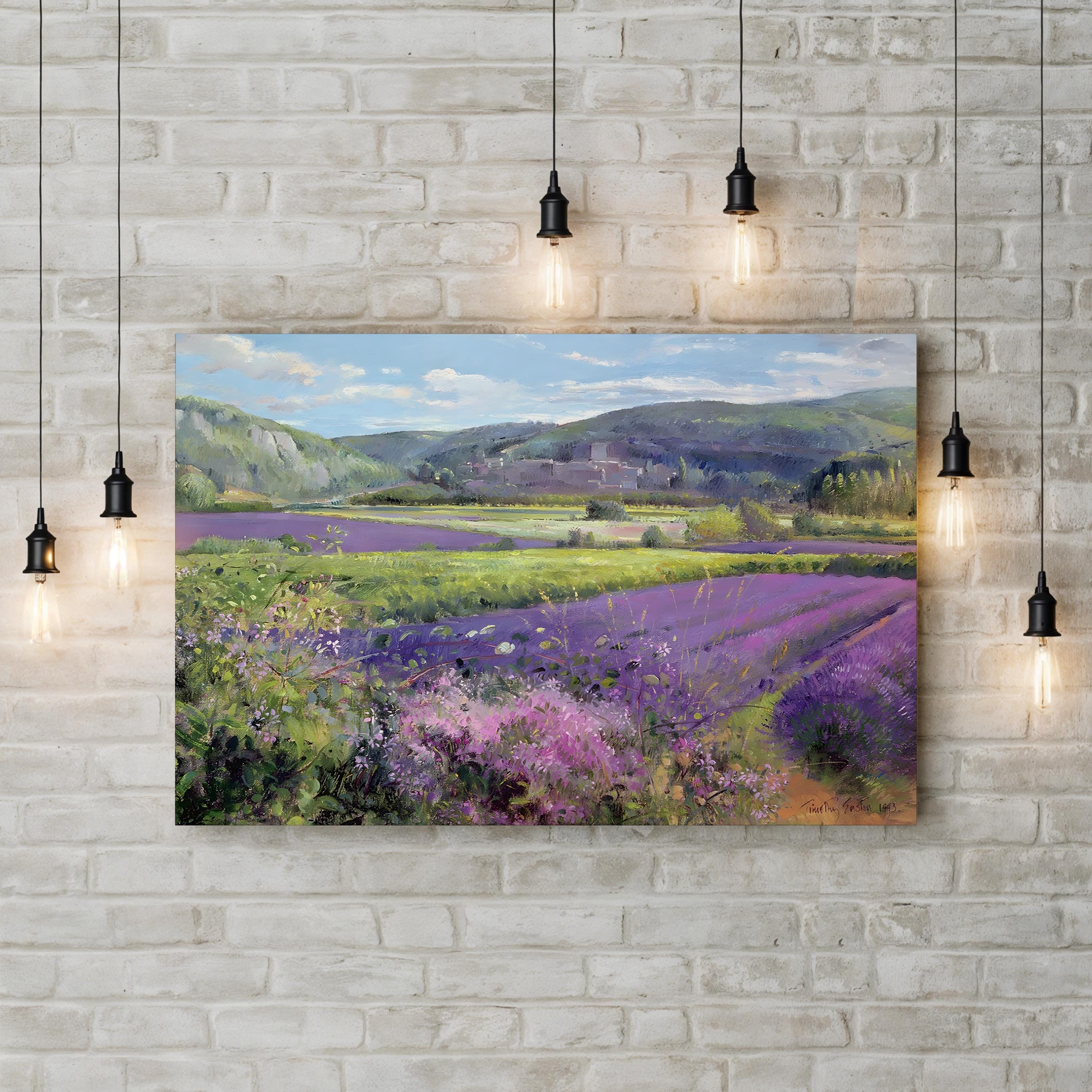 Lavender Fields in Old Provence Canvas Art by Timothy Easton
