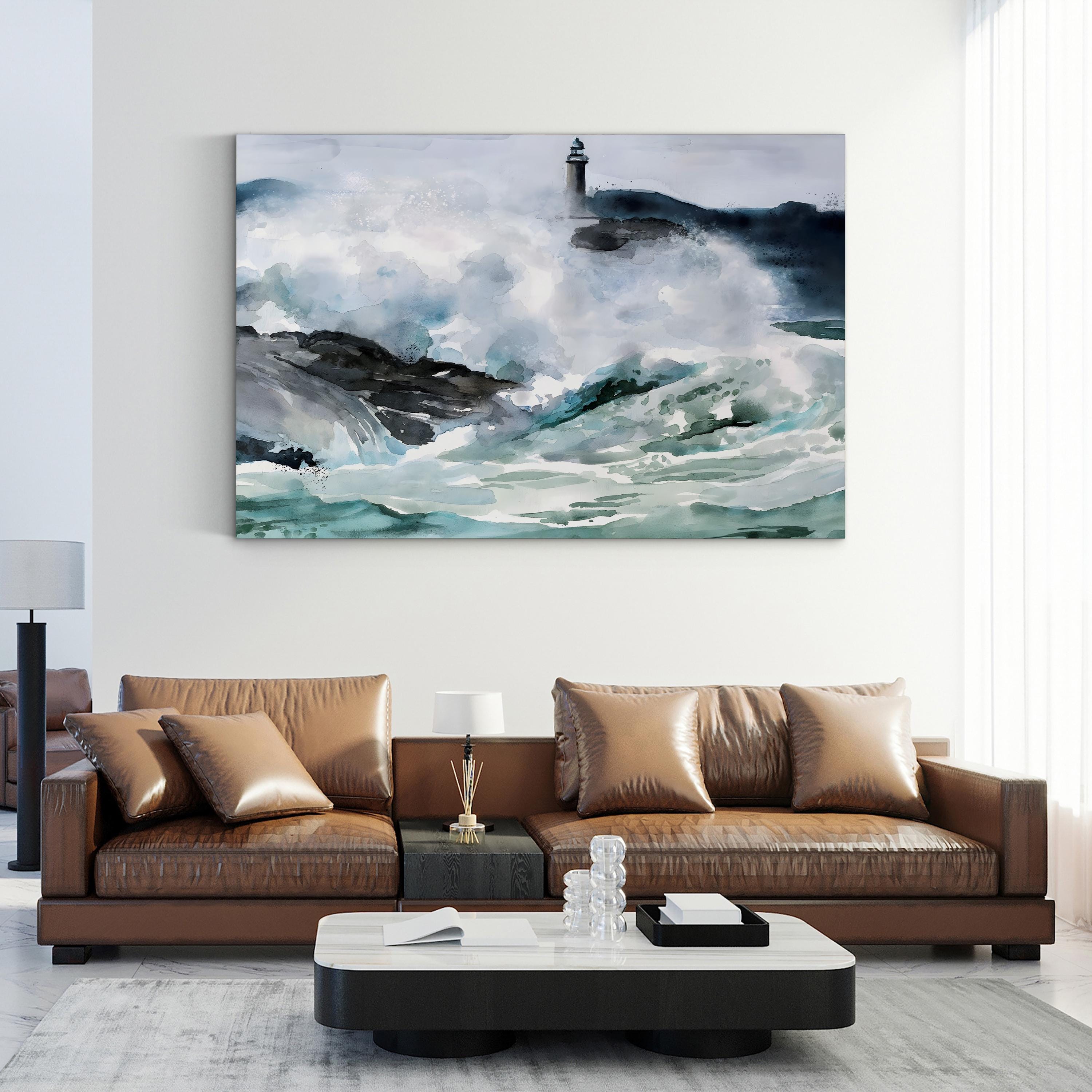 Lighthouse Waves II Wall Art by Jennifer Paxton Parker