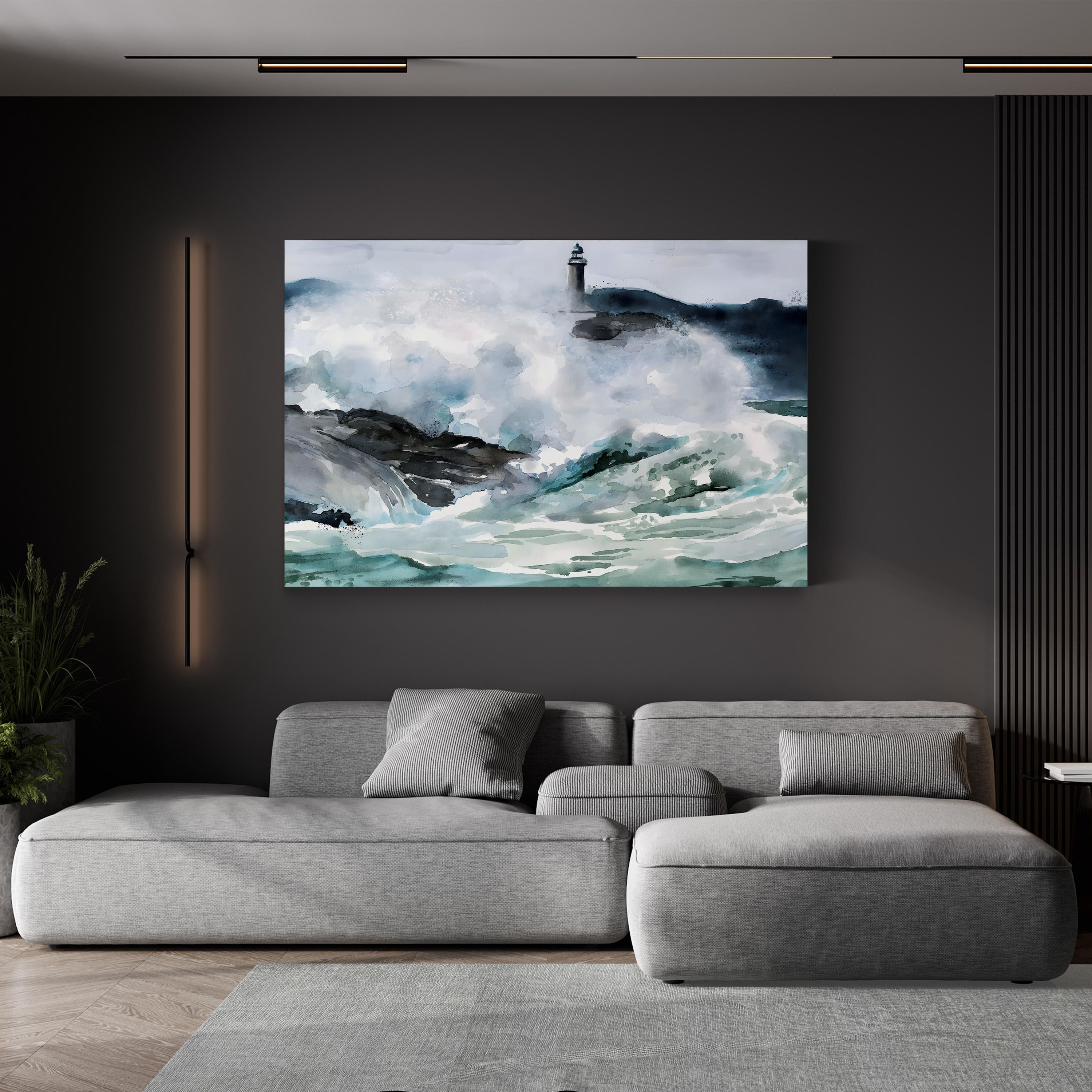 Lighthouse Waves II Wall Art by Jennifer Paxton Parker