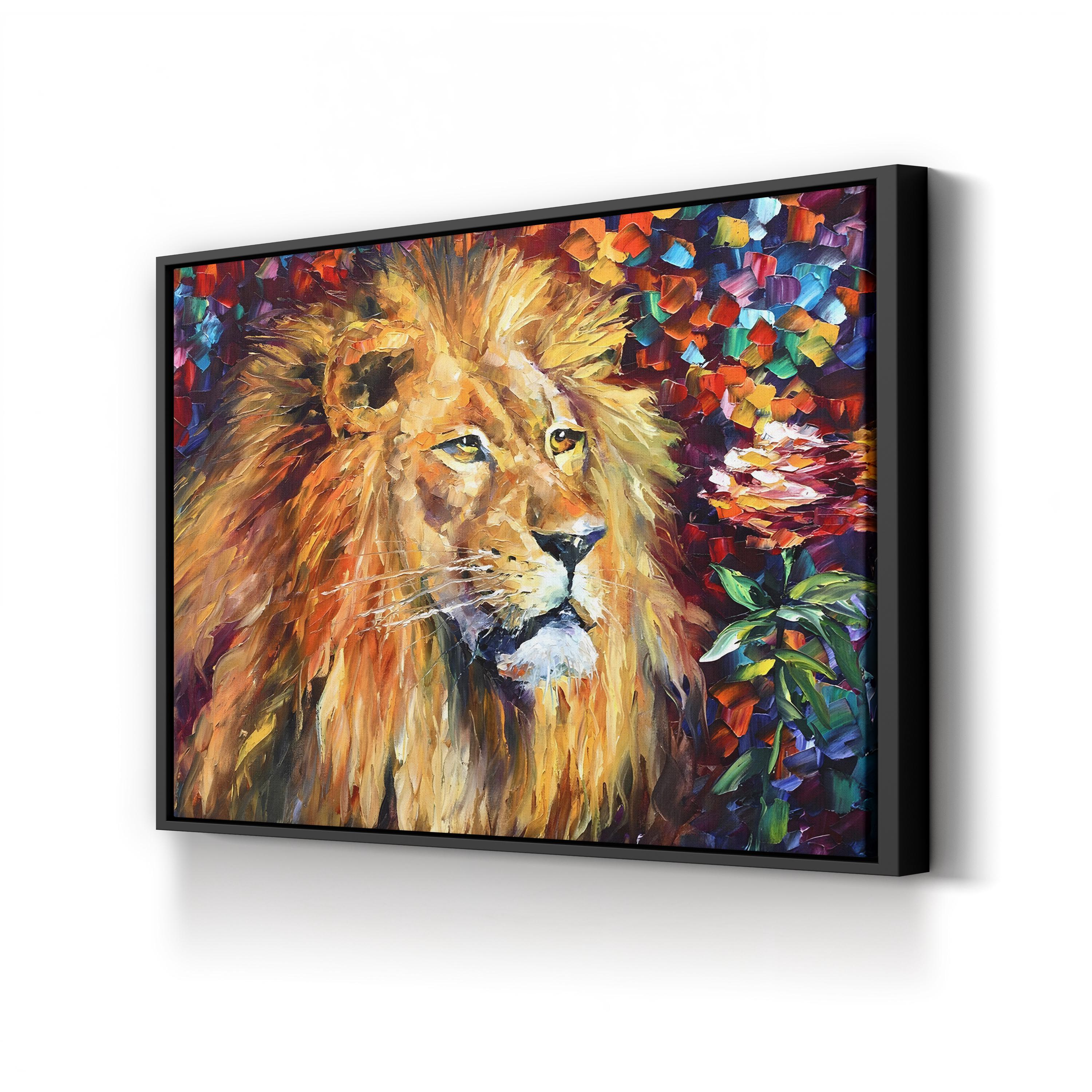 Lion of Zion Wall Art by Leonid Afremov – Contemporary Abstract Lion Painting