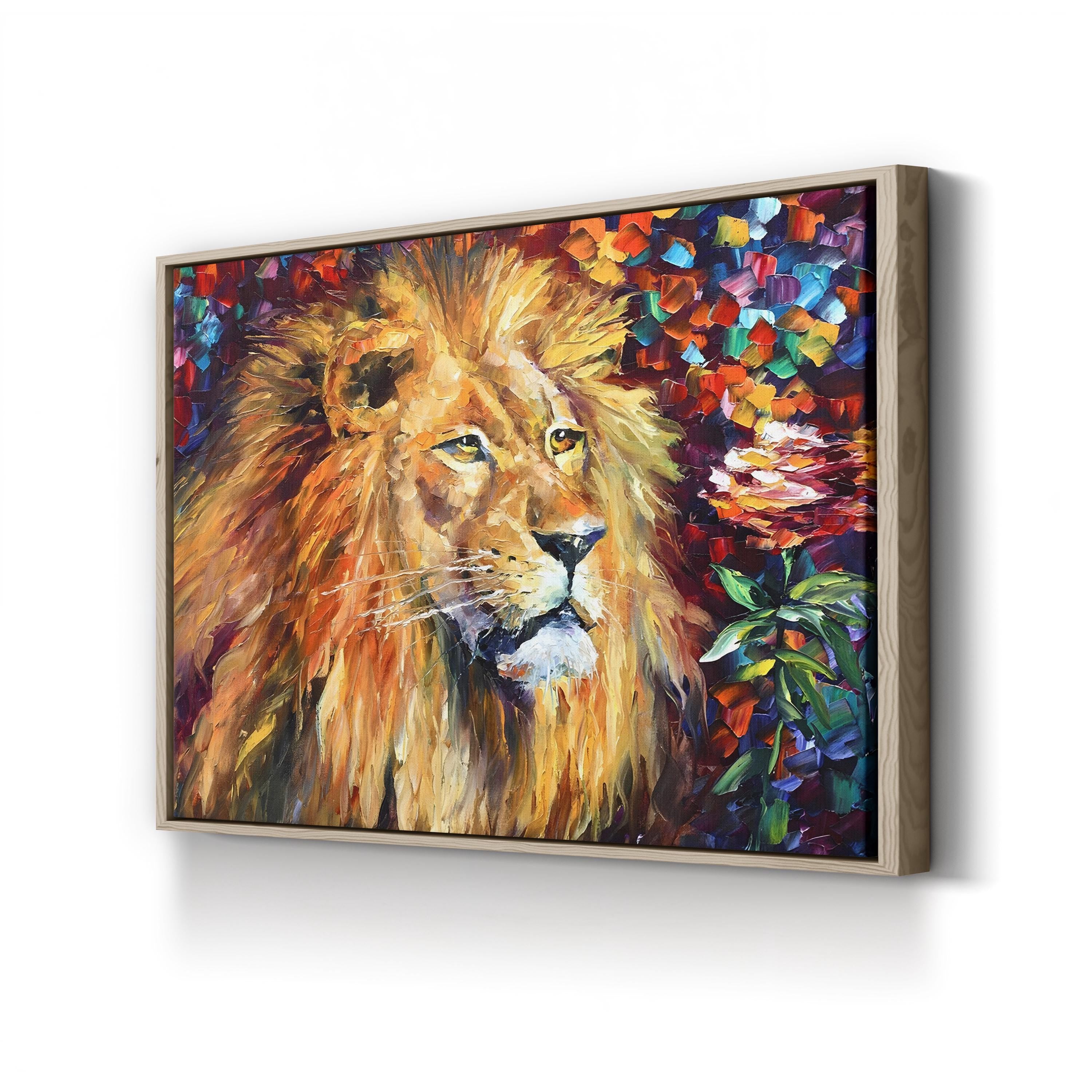 Lion of Zion Wall Art by Leonid Afremov – Contemporary Abstract Lion Painting