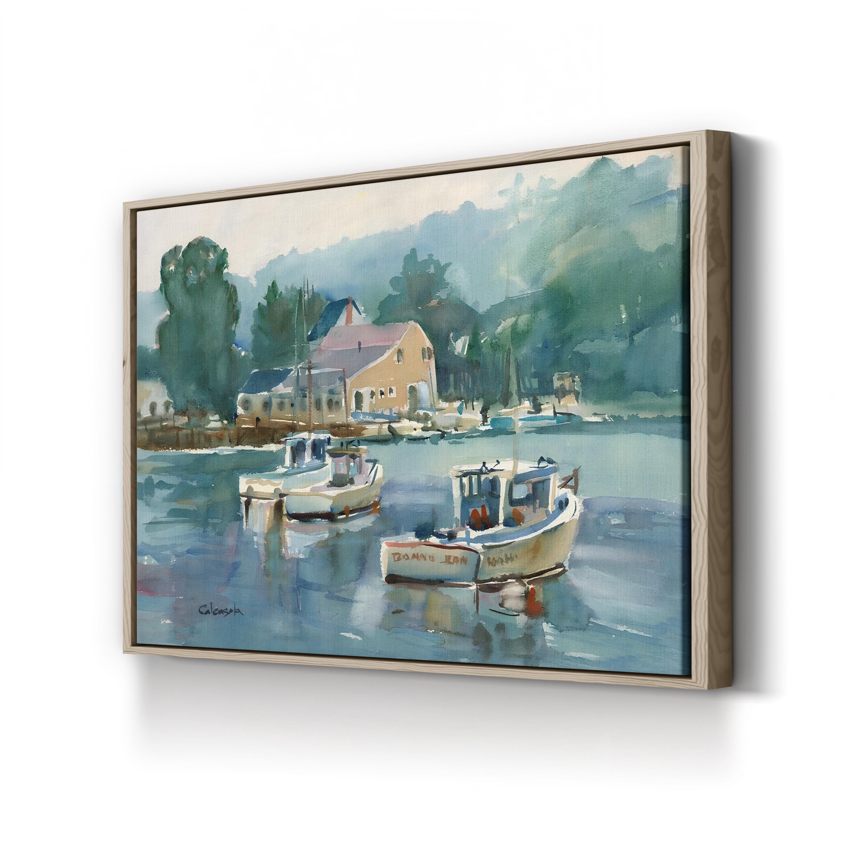 Maine Lobster Boats Wall Art by Stephen Calcasola