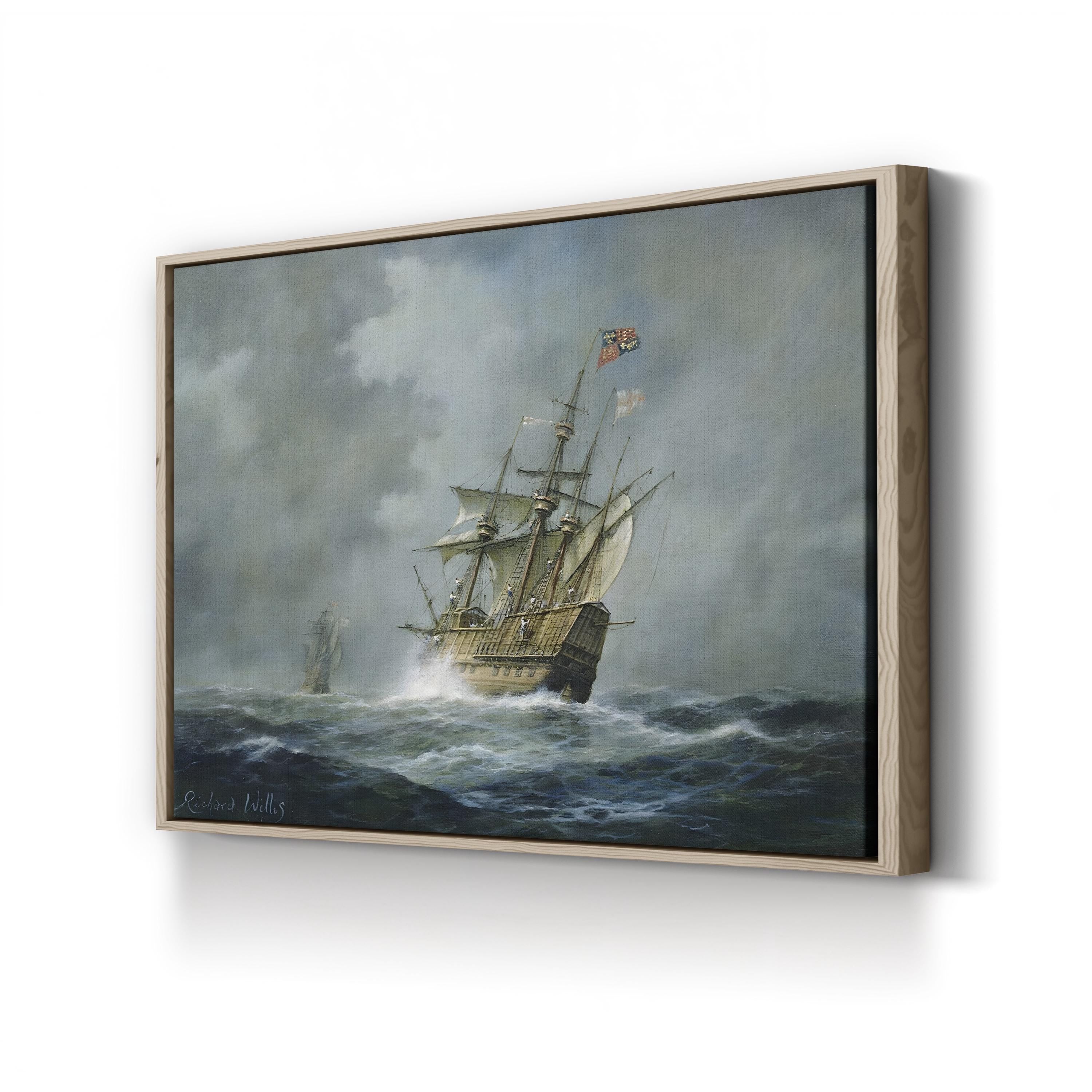 Mary Rose Ship Wall Art by Richard Willis – Stormy Naval Seascape Canvas