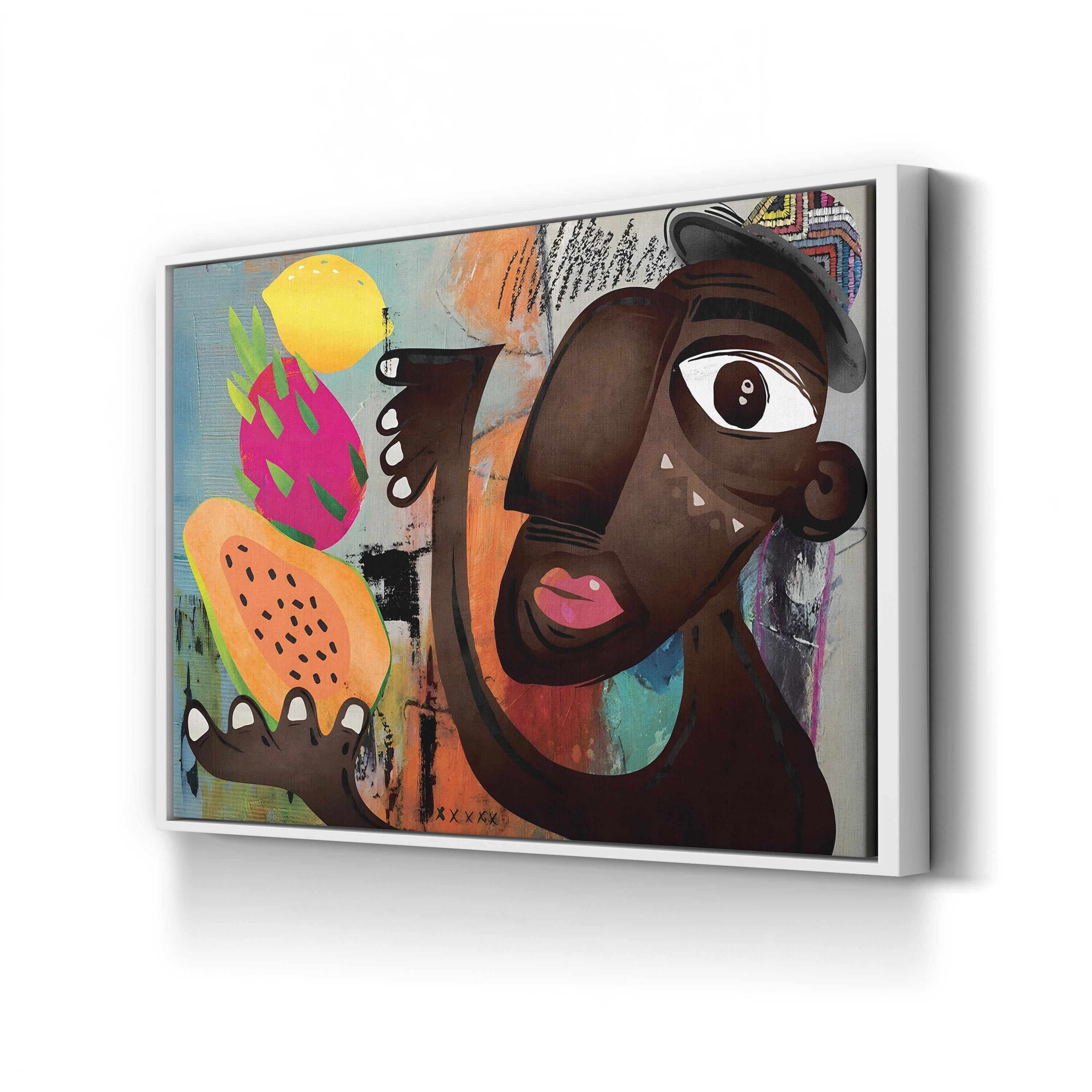 Melon Man Funky Portrait – Nikki Chu Wall Art | Contemporary Pop Canvas Print