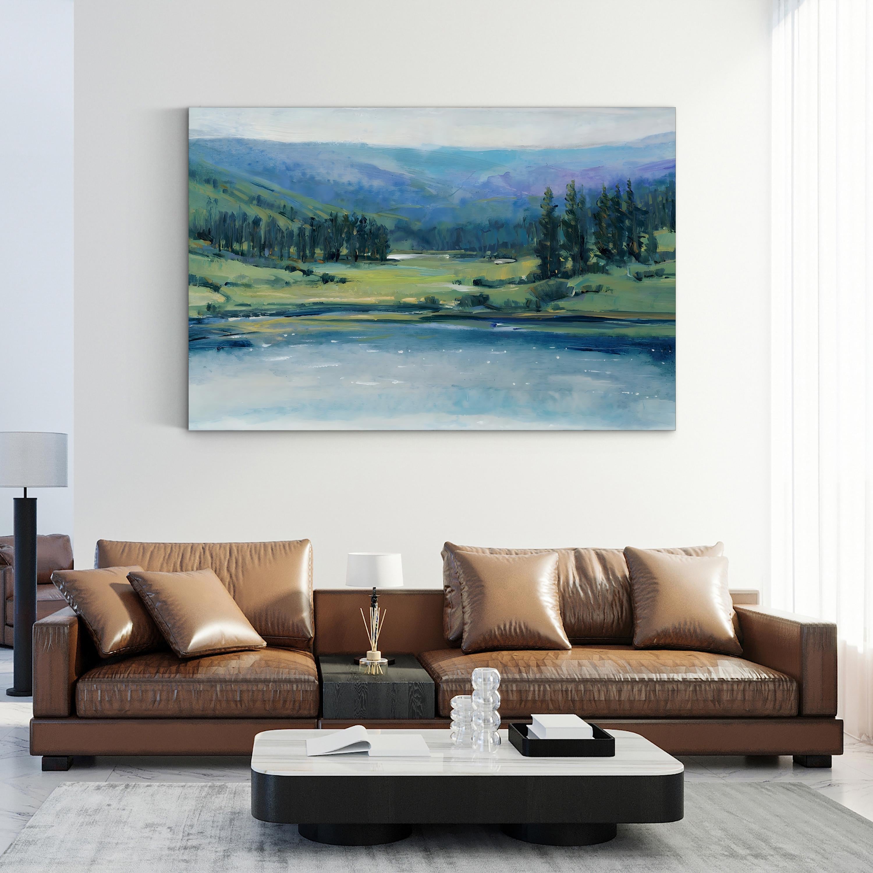 Mountain Lake I Canvas Art – Tim O’Toole Tranquil Landscape Wall Art Print