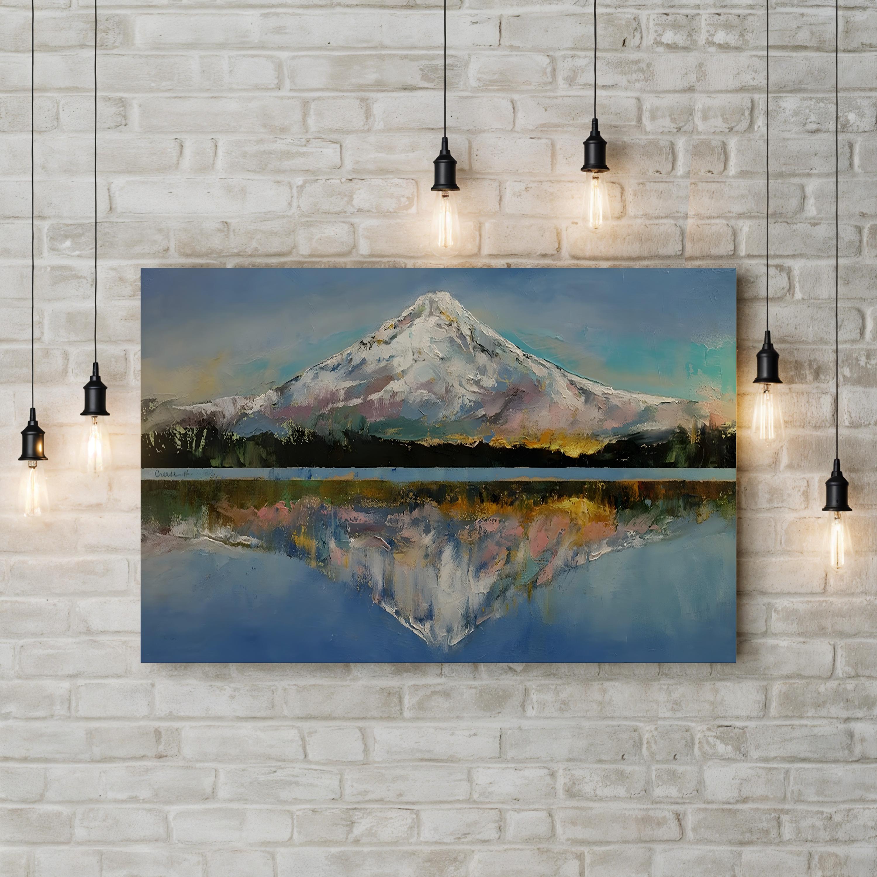Mount Hood Snow-Capped Peak – Michael Creese Wall Art | Contemporary Mountain Landscape Canvas Print