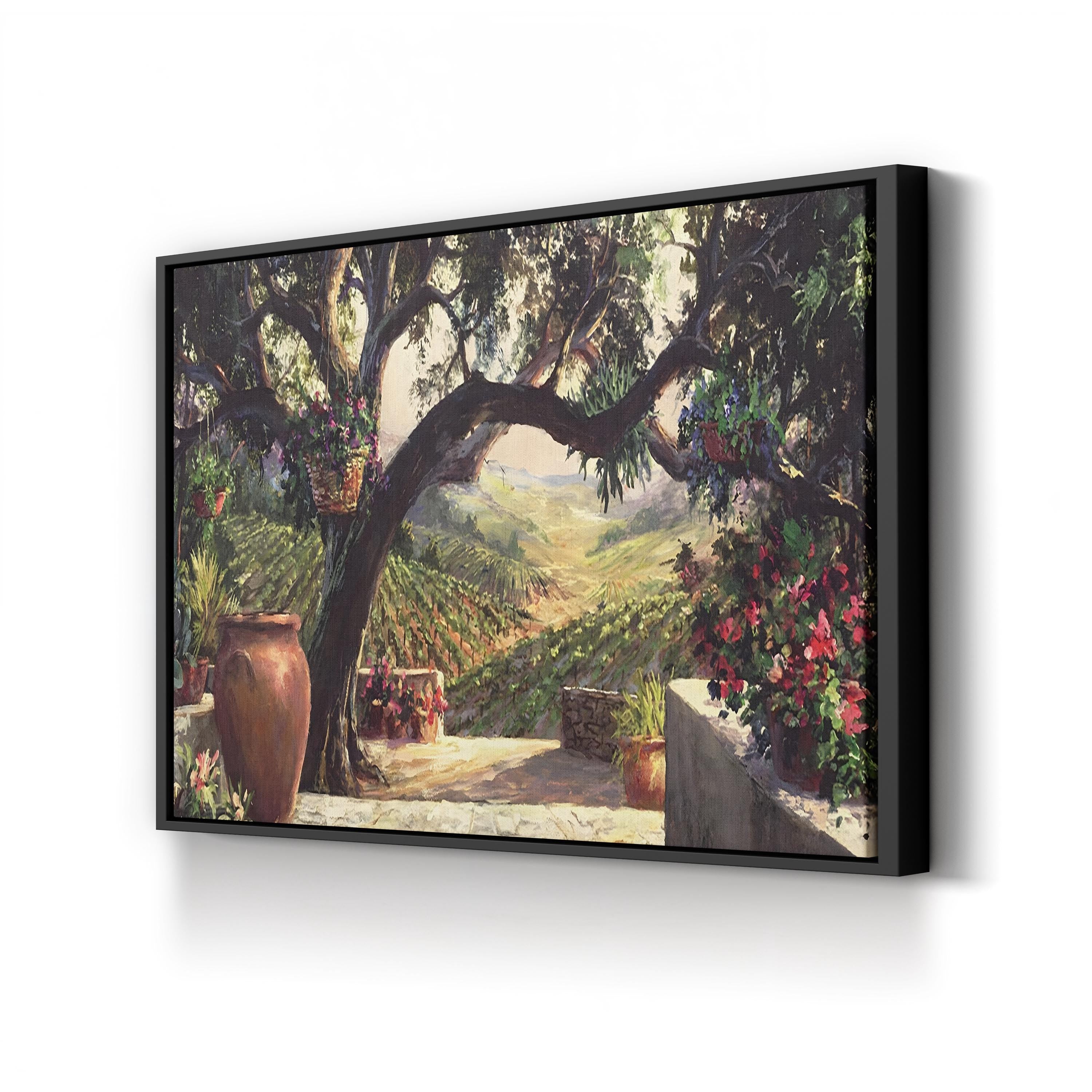 Napa Patio Wall Art | Scenic Vineyard Courtyard by Art Fronckowiak