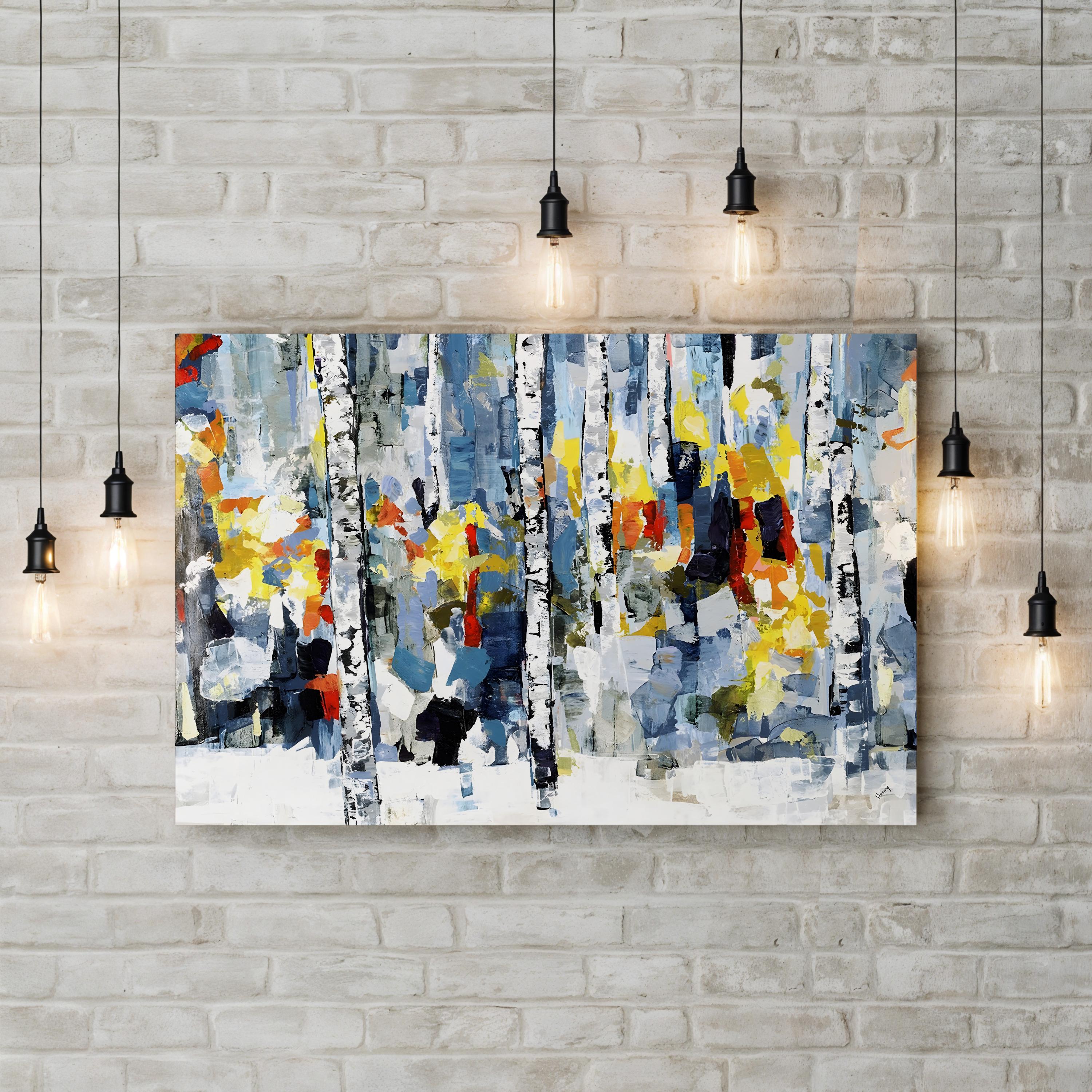 Nature’s Chorus Wall Art by Alexys Henry – Contemporary Abstract Landscape Canvas Print