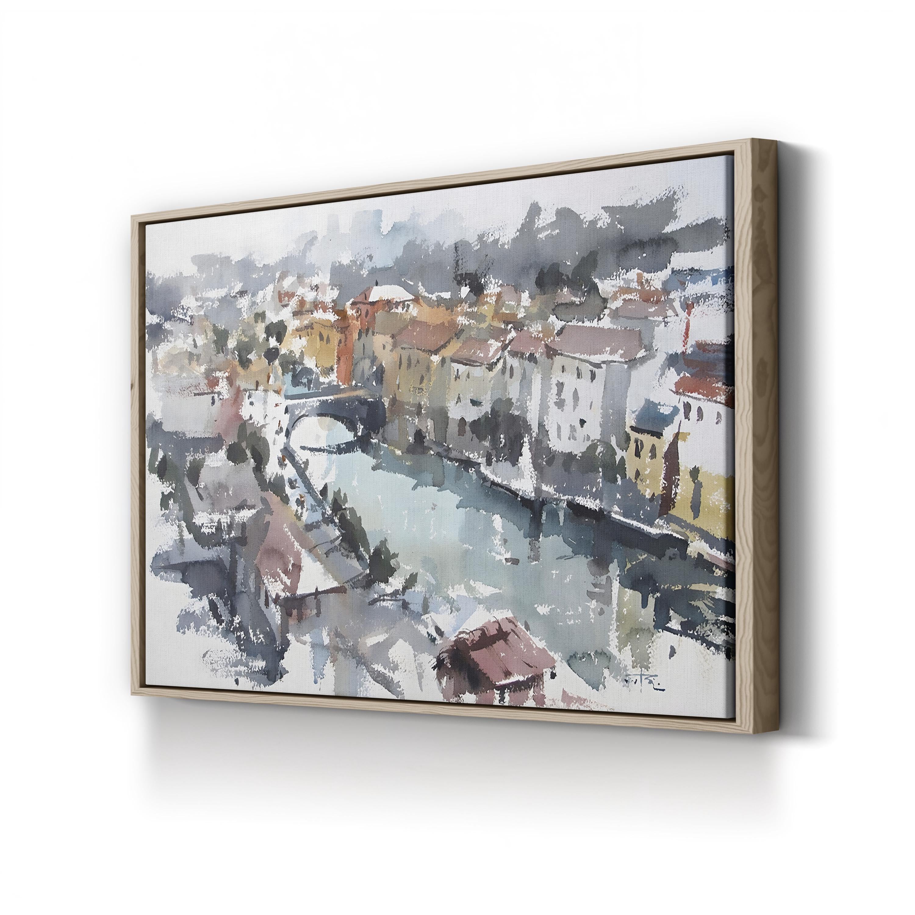 Near Lucca Italy Scenic Landscape Canvas Wall Art  by Tony Belobrajdic