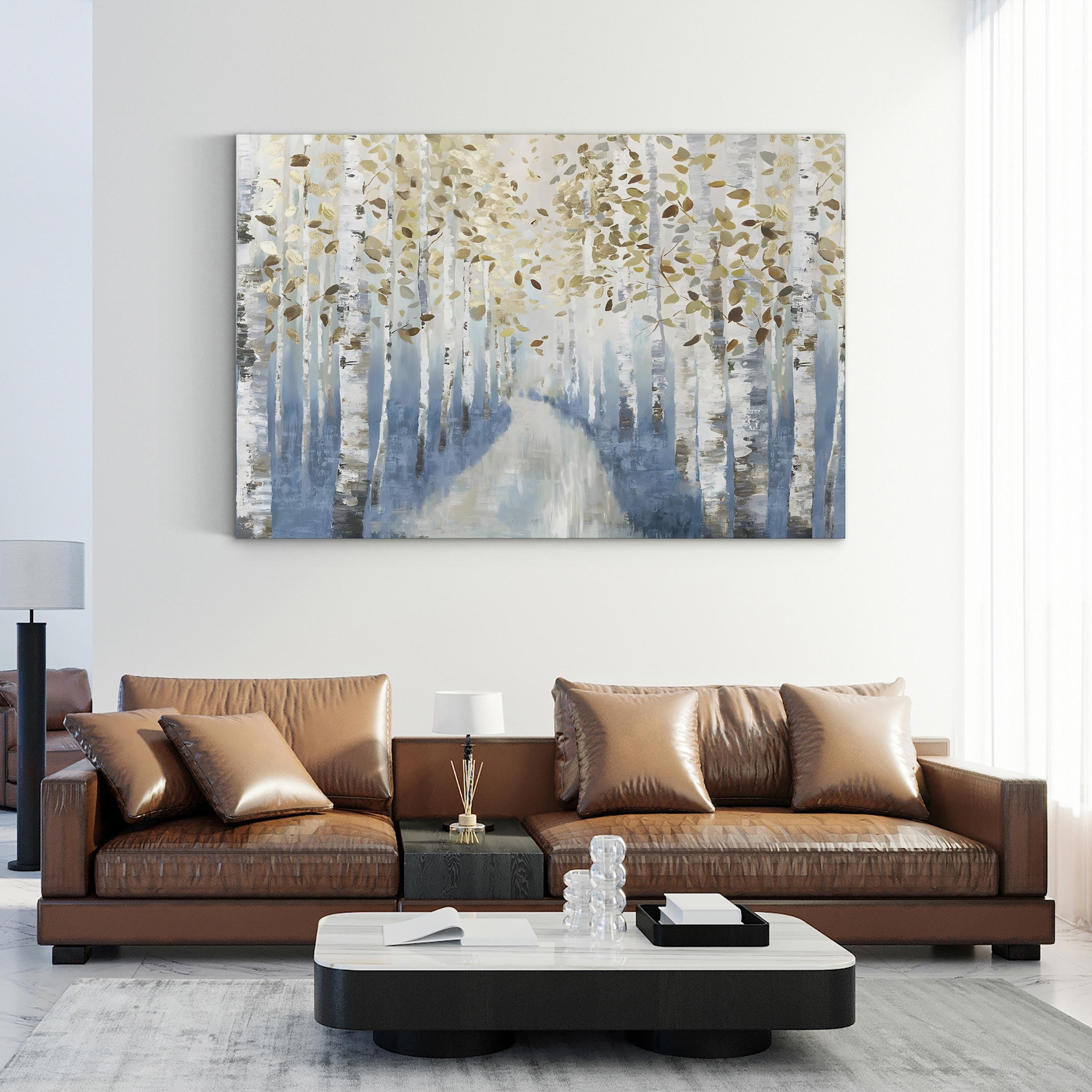 New Path I – Forest Pathway Contemporary Canvas Art by Allison Pearce