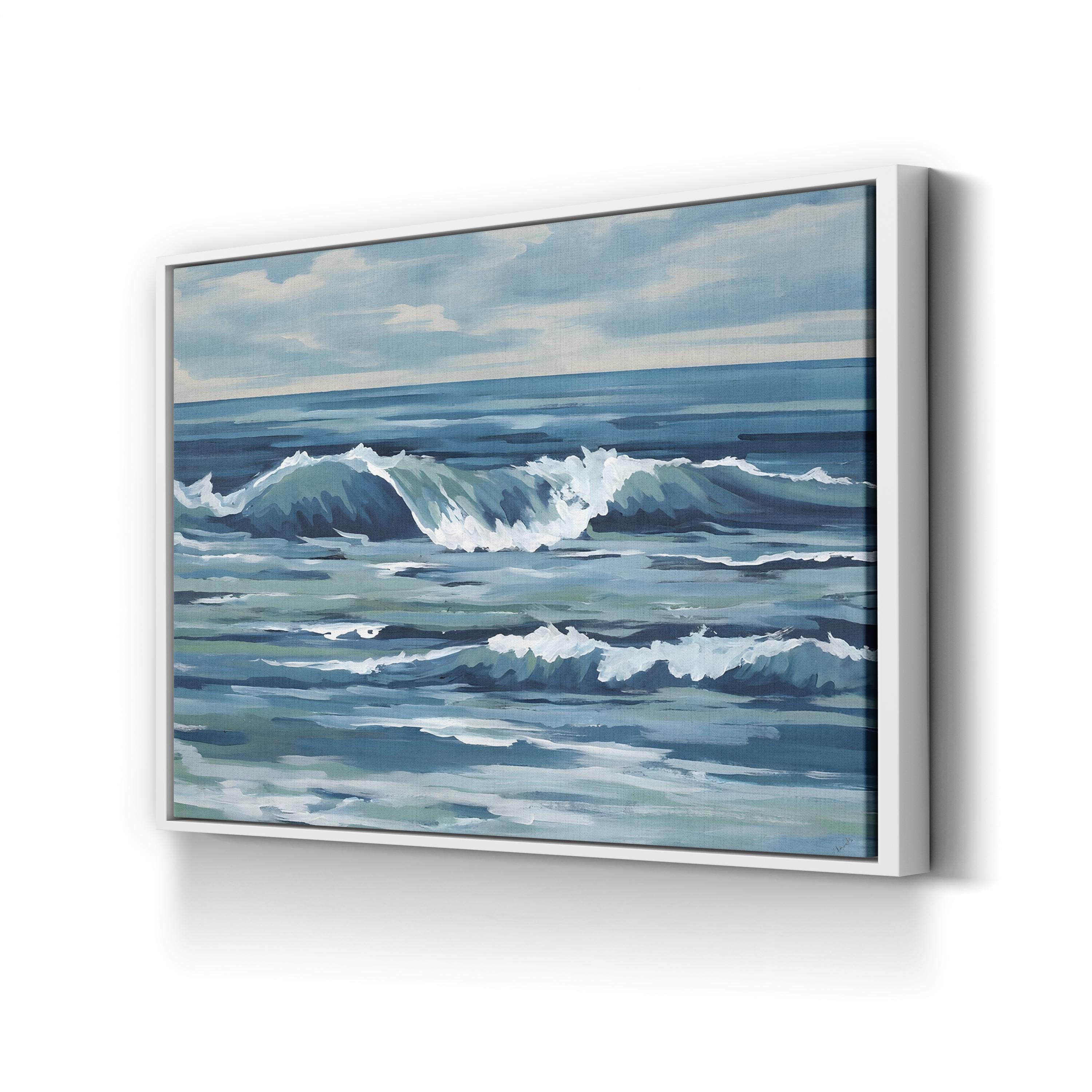 Northern Lines Wall Art by Sydney Edmunds – Contemporary Abstract Seascape Painting Print