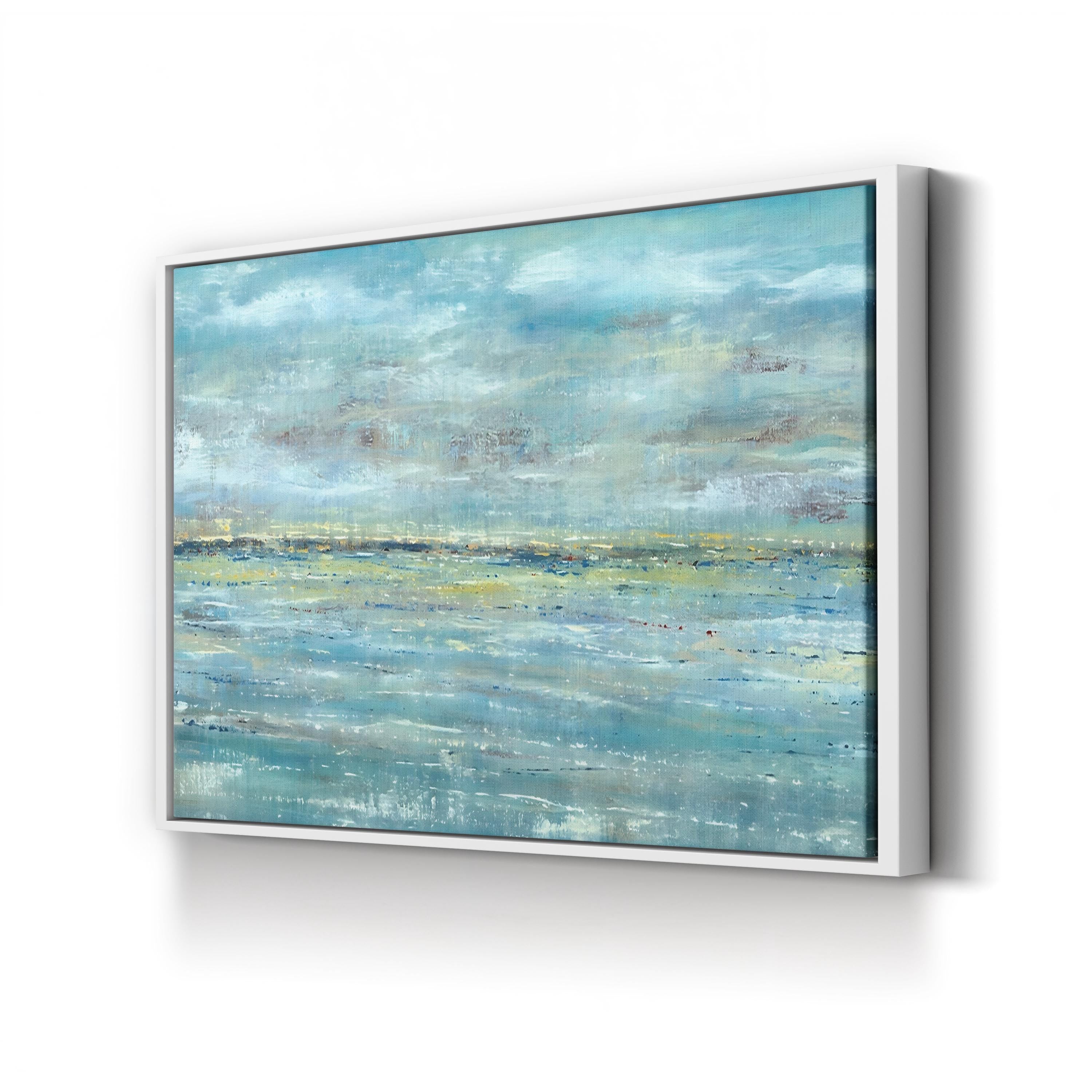 Oceanside Beach Canvas Print – Contemporary Abstract Seascape Wall Art by Dennis Dascher