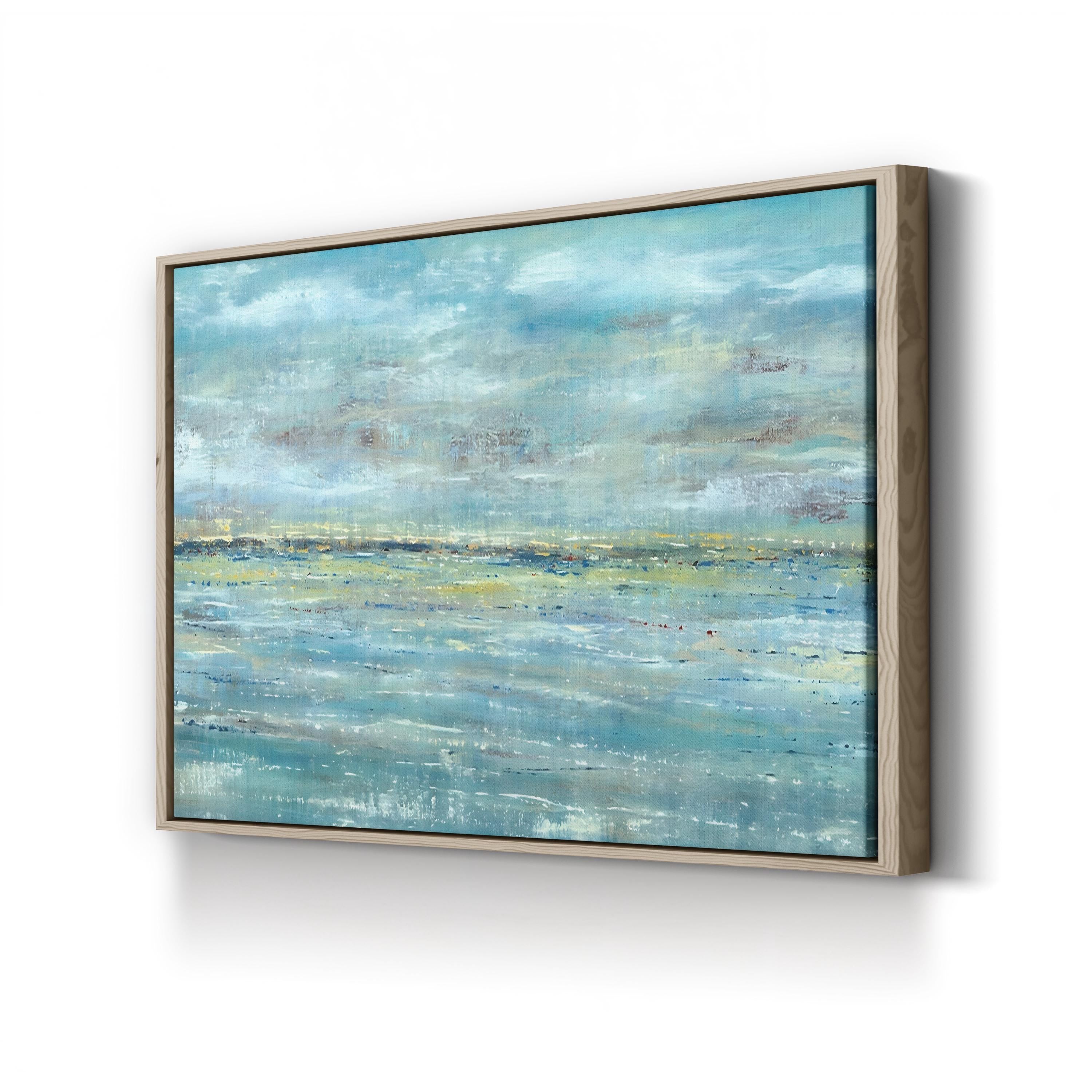 Oceanside Beach Canvas Print – Contemporary Abstract Seascape Wall Art by Dennis Dascher