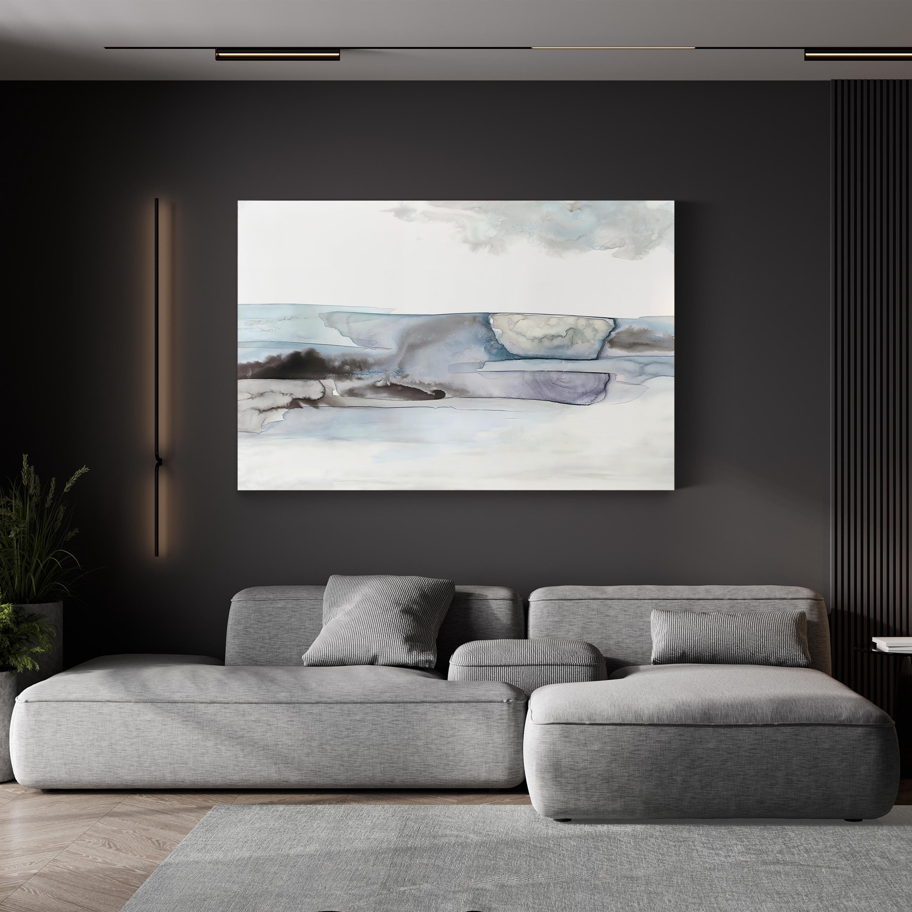 Organic Seascape Blue II Wall Art by Lila Bramma – Contemporary Abstract Coastal Painting Print