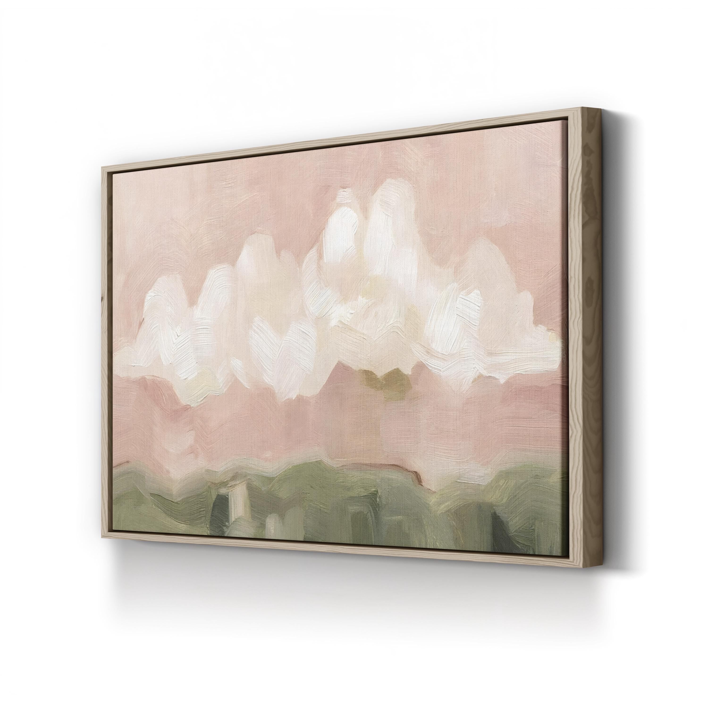 Pink Haze Sunset II Wall Art – Contemporary Textured Landscape by Emma Scarvey