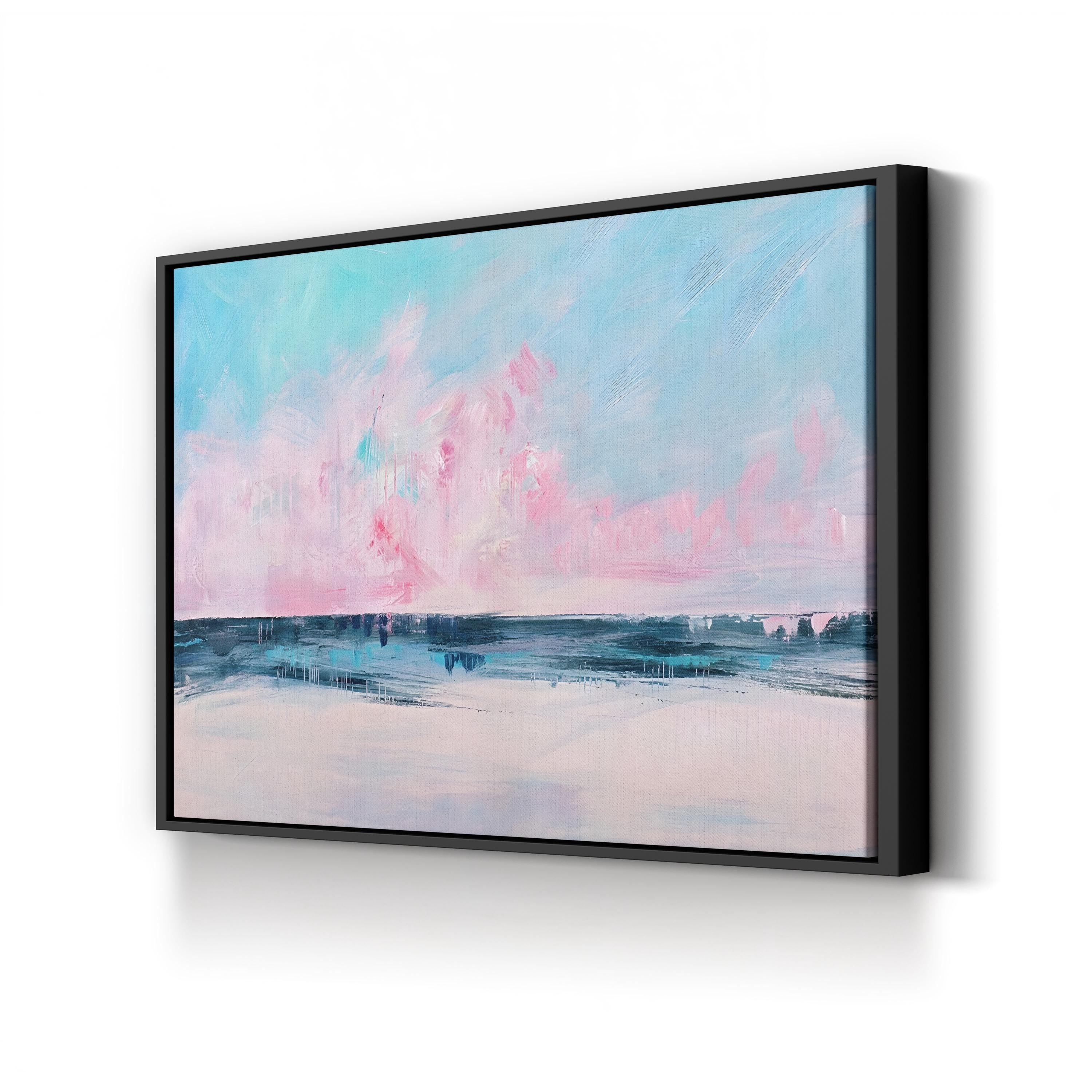 ink Sunset Over the Shore I Wall Art by Circle Art Group – Contemporary Abstract Seascape Canvas
