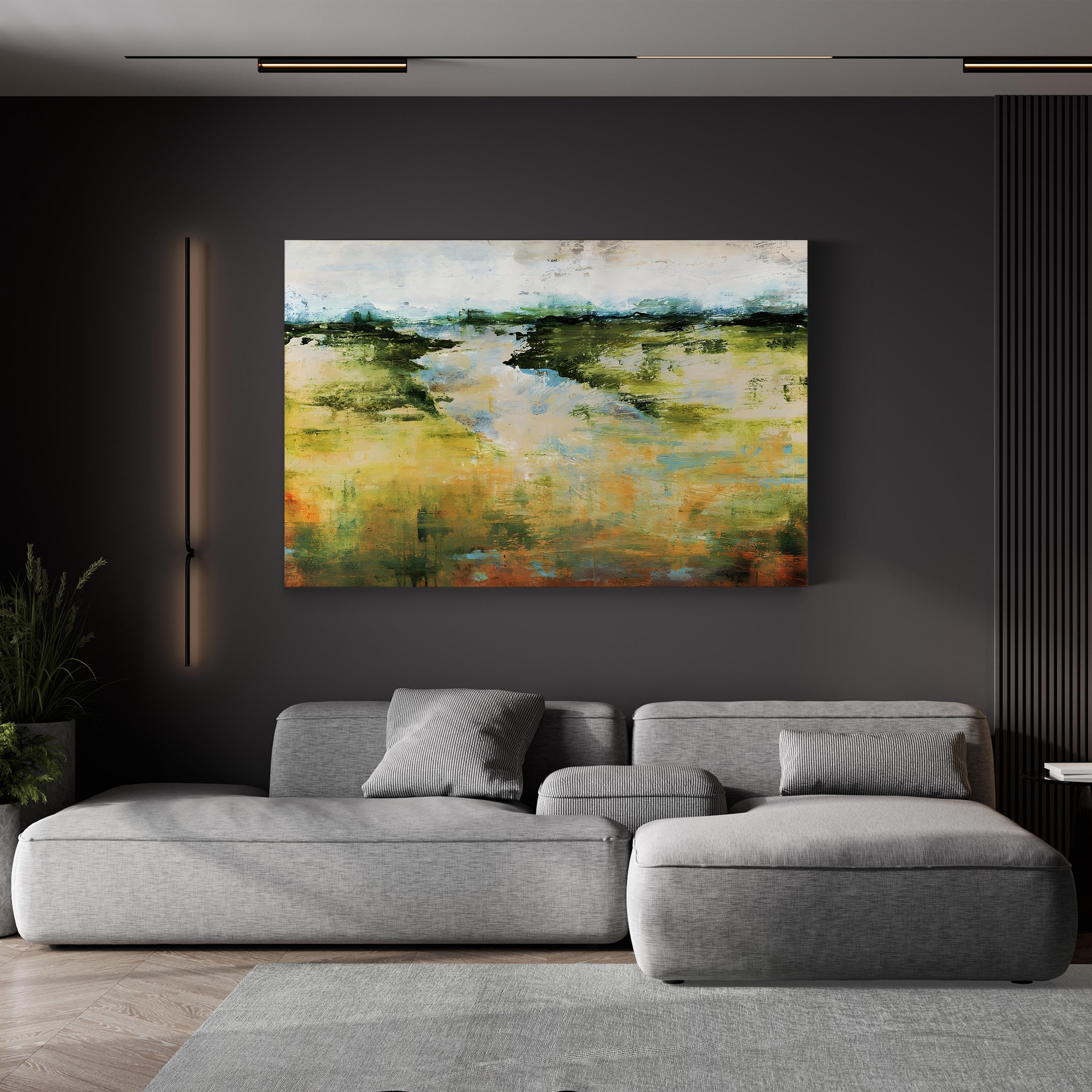 Plain Simple Minimalist Horizon – Sydney Edmunds Wall Art | Abstract Landscape Canvas Print
