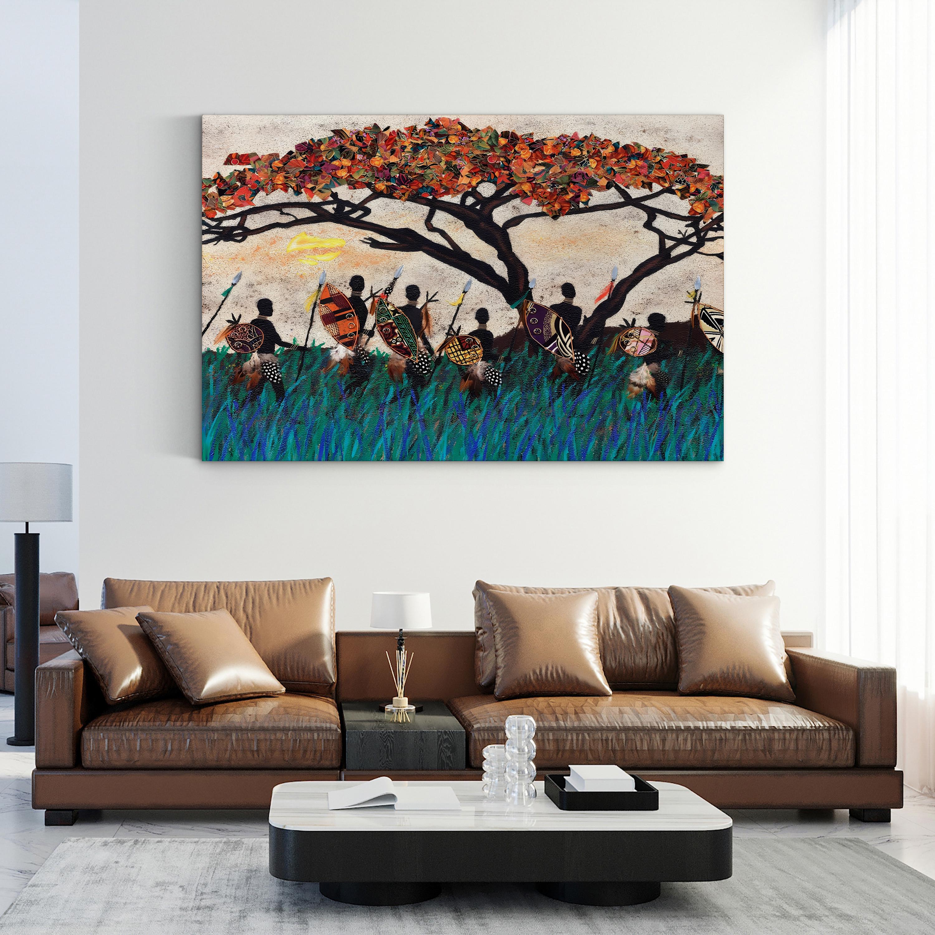 Planes of Africa III Wall Art by Alonzo Saunders | Contemporary Abstract African Landscape Canvas Print