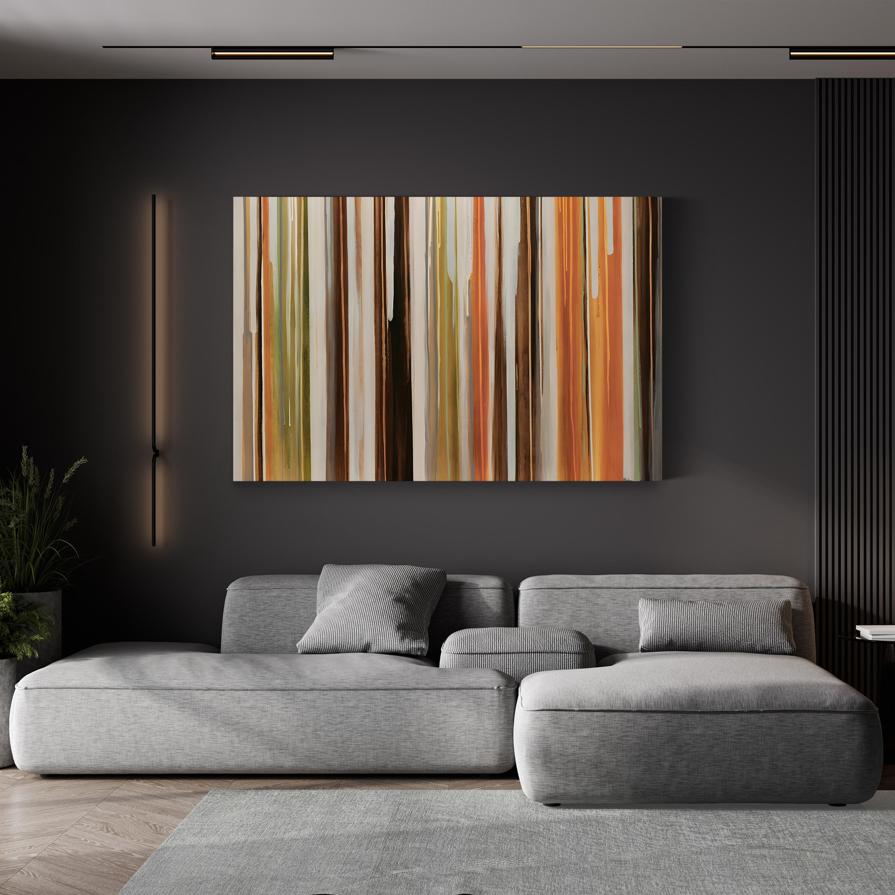 Polish II Wall Art | Contemporary Gold & Black Abstract Canvas by Sydney Edmunds