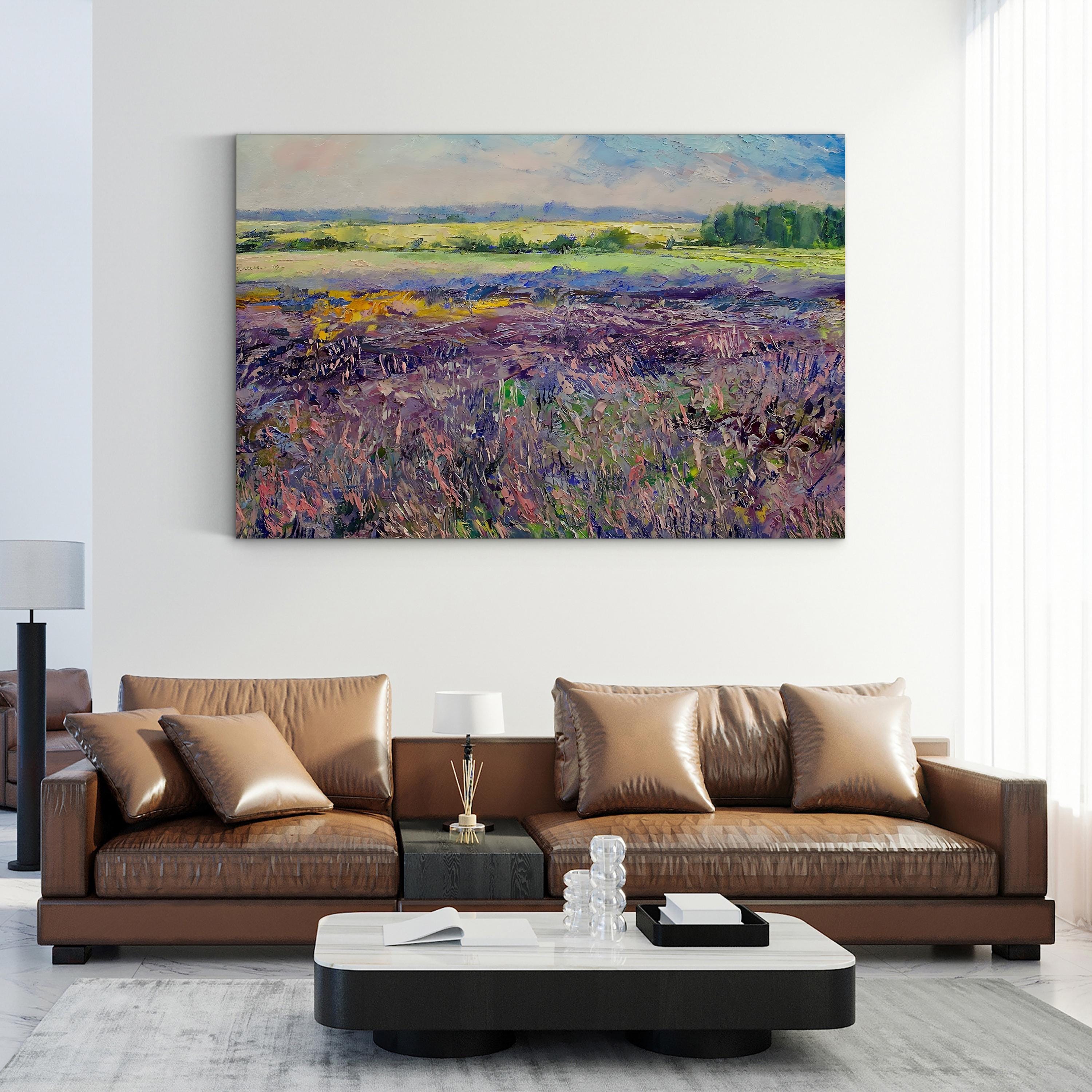 Provence Lavender Wall Art by Michael Creese | Contemporary Impressionist Landscape Canvas