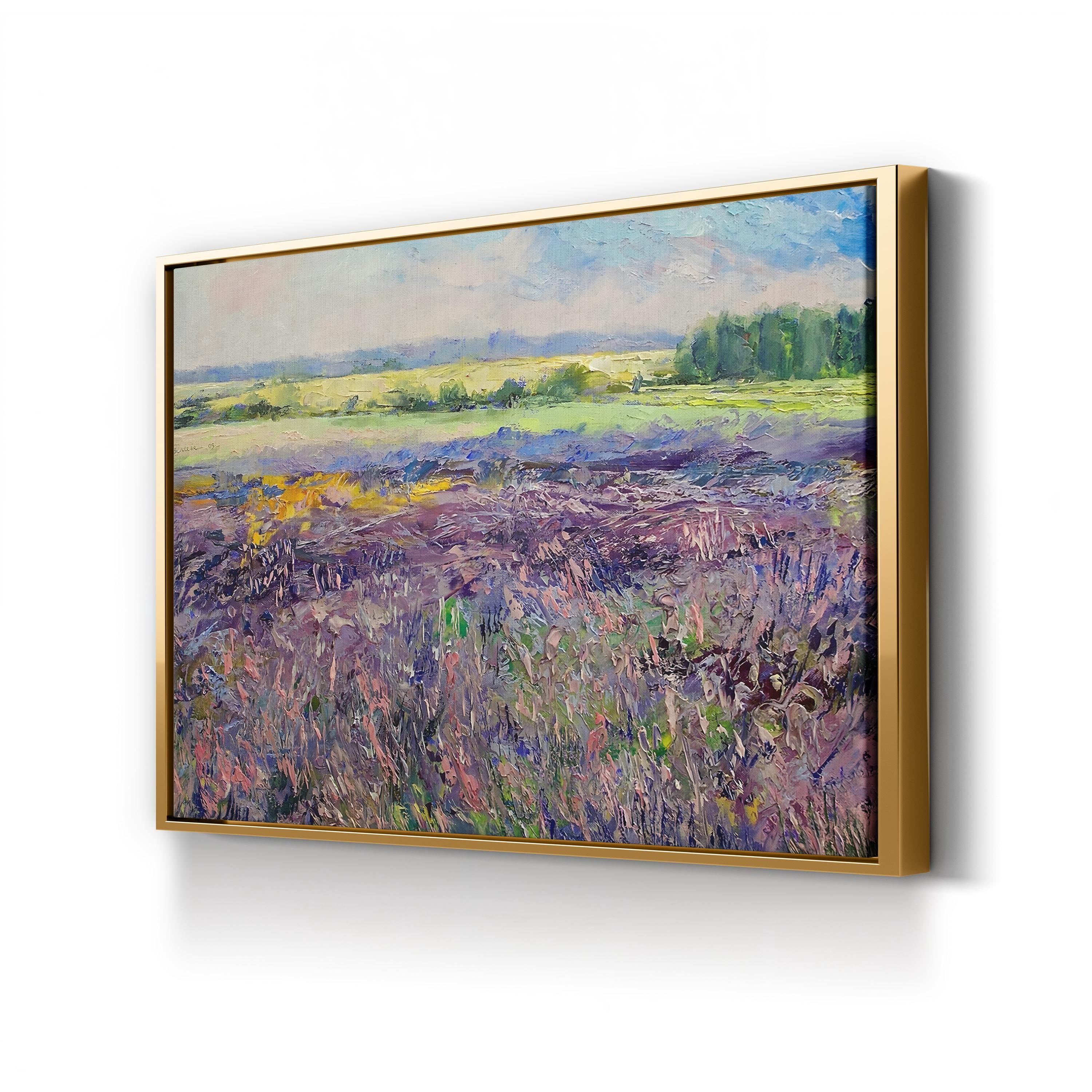 Provence Lavender Wall Art by Michael Creese | Contemporary Impressionist Landscape Canvas