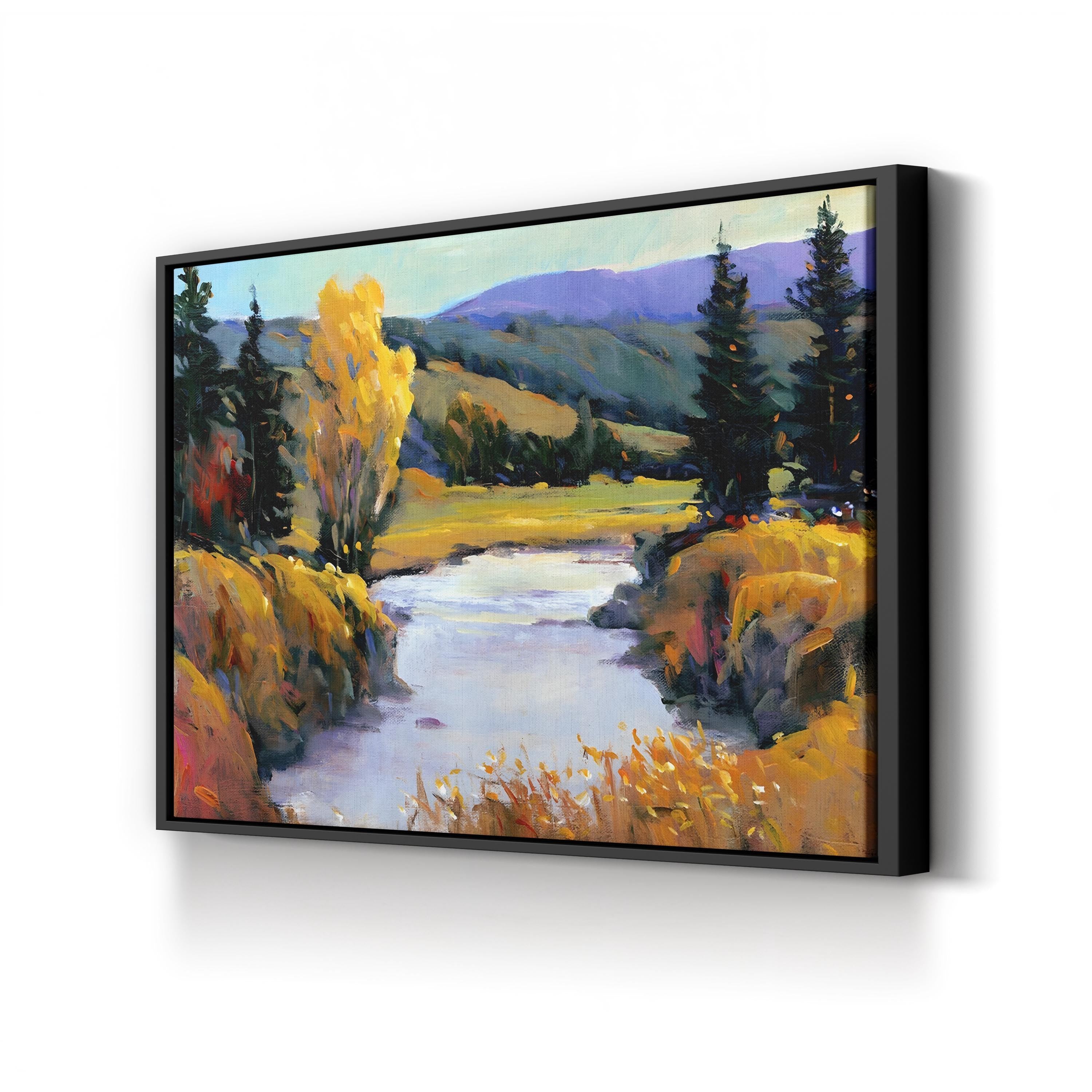Purple Mountain View I Wall Art – Serene Mountain Landscape Artwork