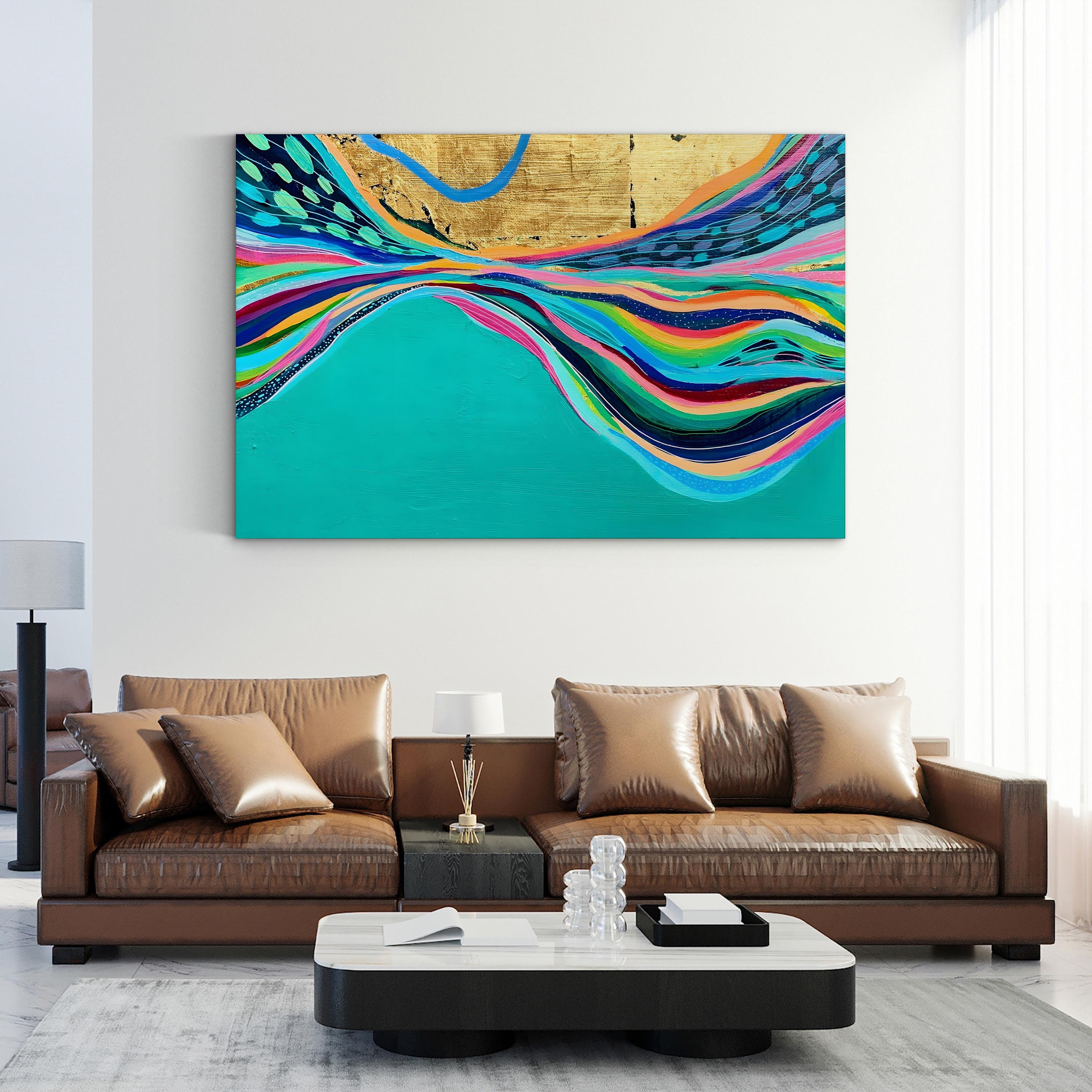 Rainbow Riviera I Wall Art – Contemporary Colorful Abstract Artwork