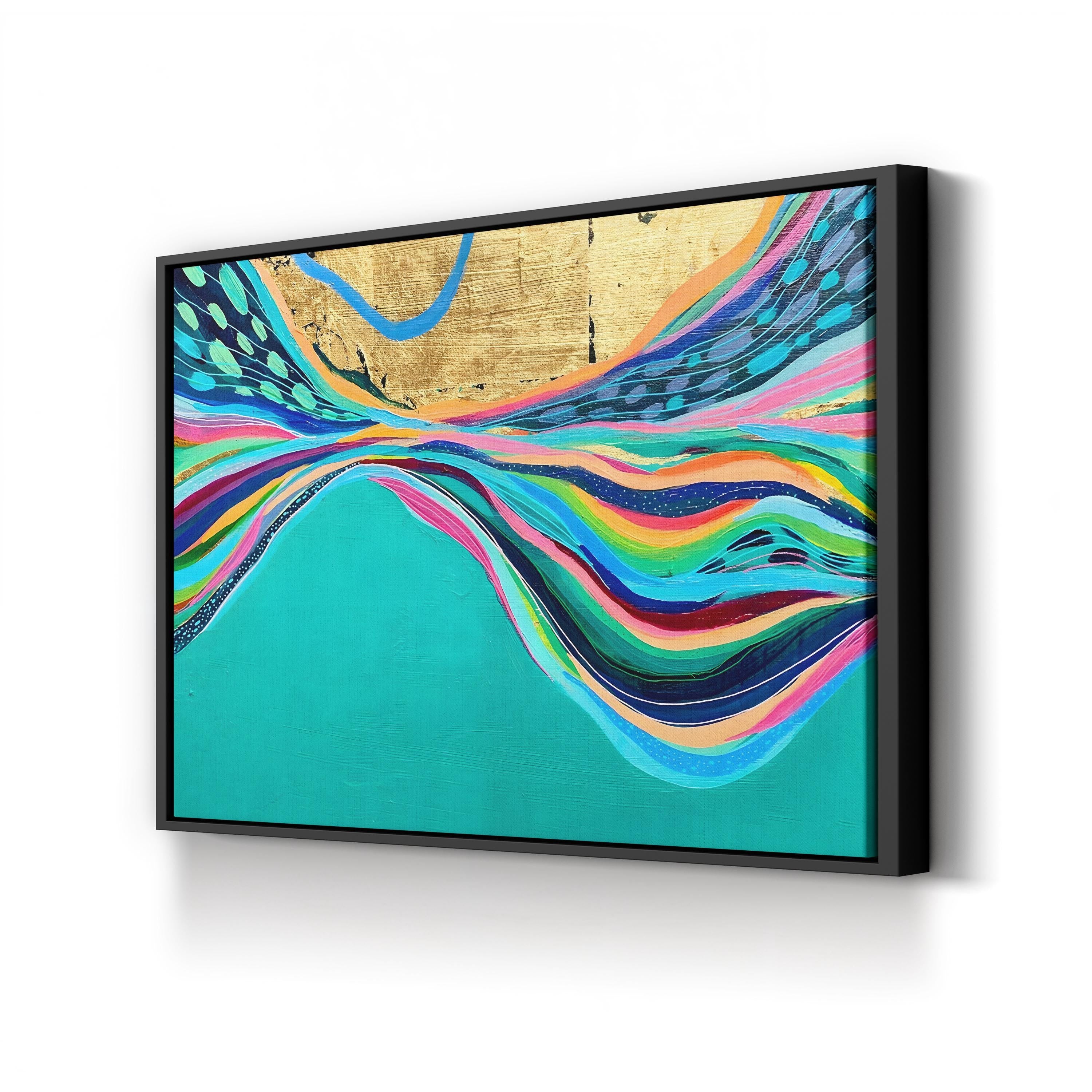Rainbow Riviera I Wall Art – Contemporary Colorful Abstract Artwork