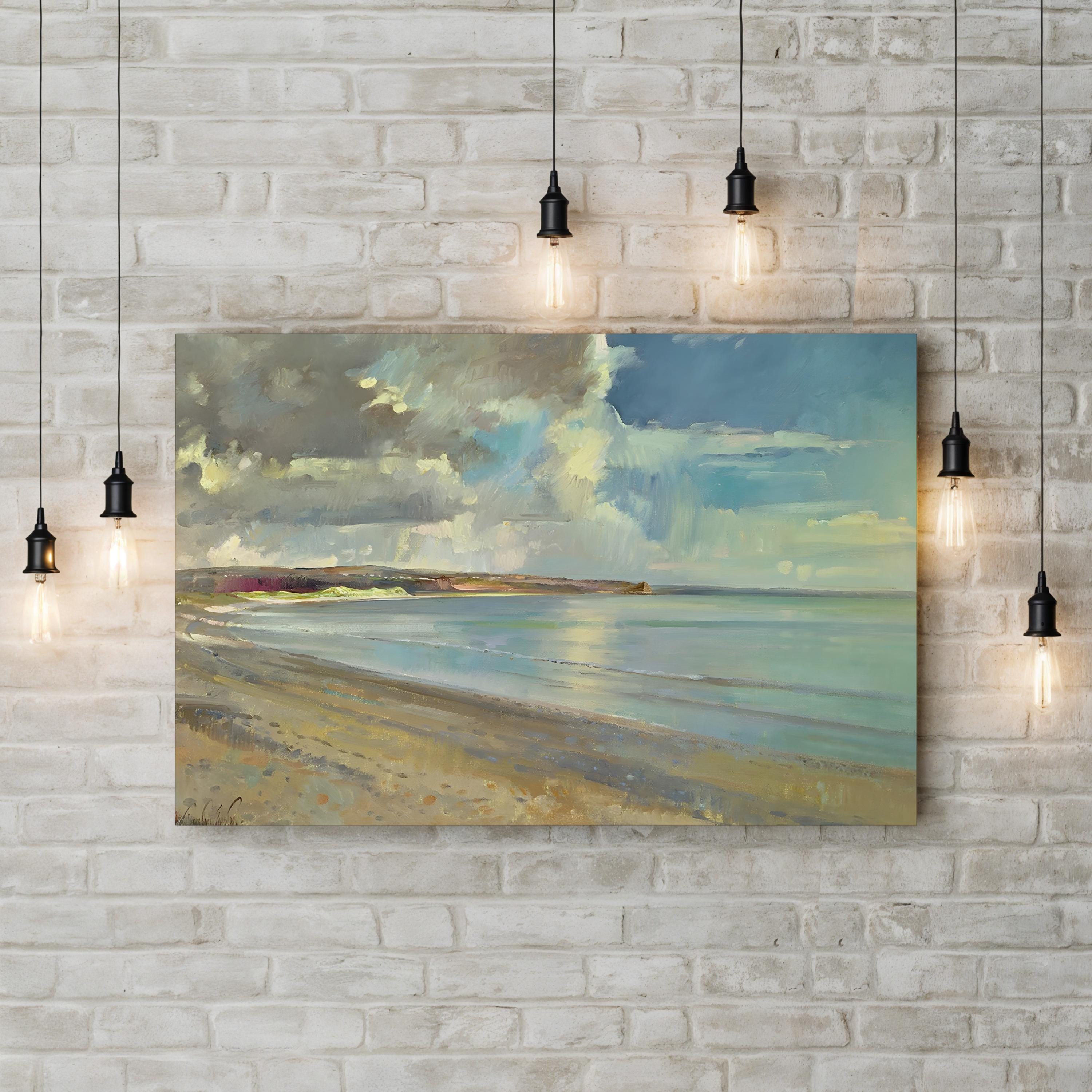 Reflected Clouds, Oxwich Beach, 2001 – Contemporary Coastal Landscape Wall Art by Timothy Easton
